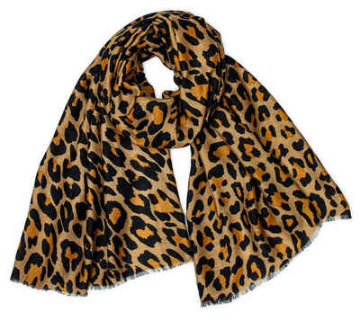 Caspar Modeschal SC500 Damen XL Schal mit Leoparden Muster