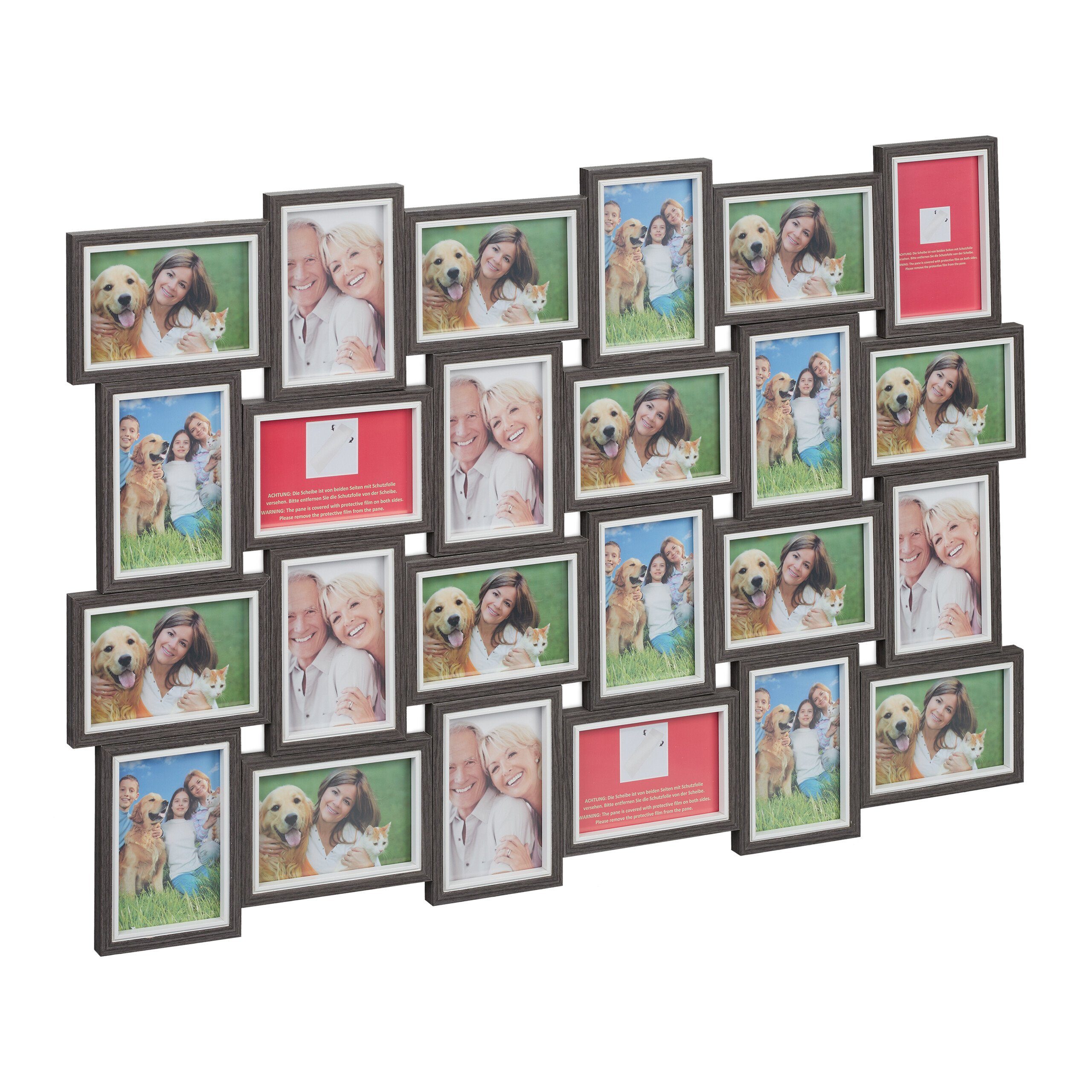 relaxdays Bilderrahmen Collage für 24 Bild, günstig online kaufen
