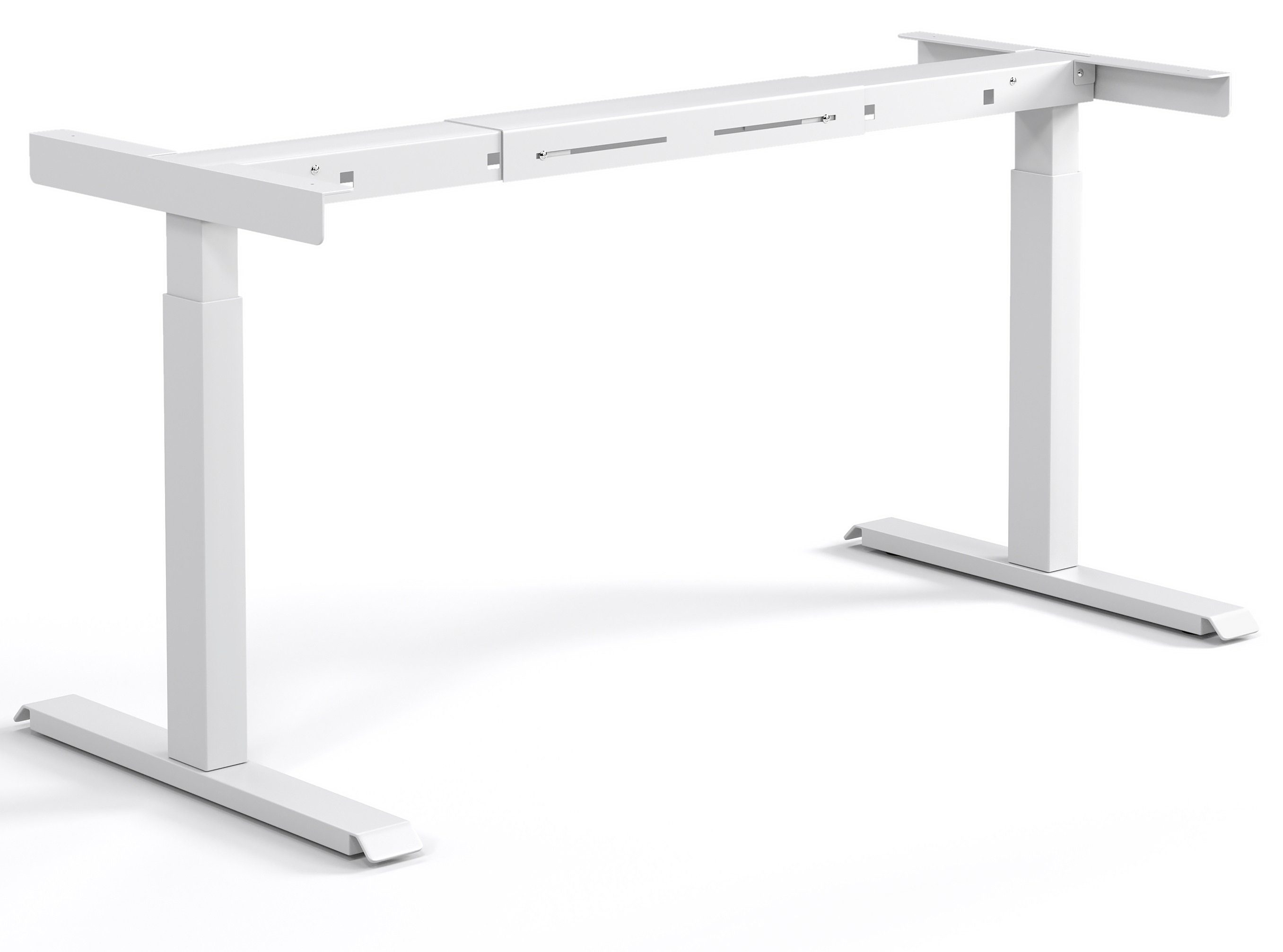 MO Casa Schreibtisch Elektrisch höhenverstellbares Schreibtischgestell "MO Five" stufenlos, Tischplatten von 120cm bis 180cm kompatibel Weiß