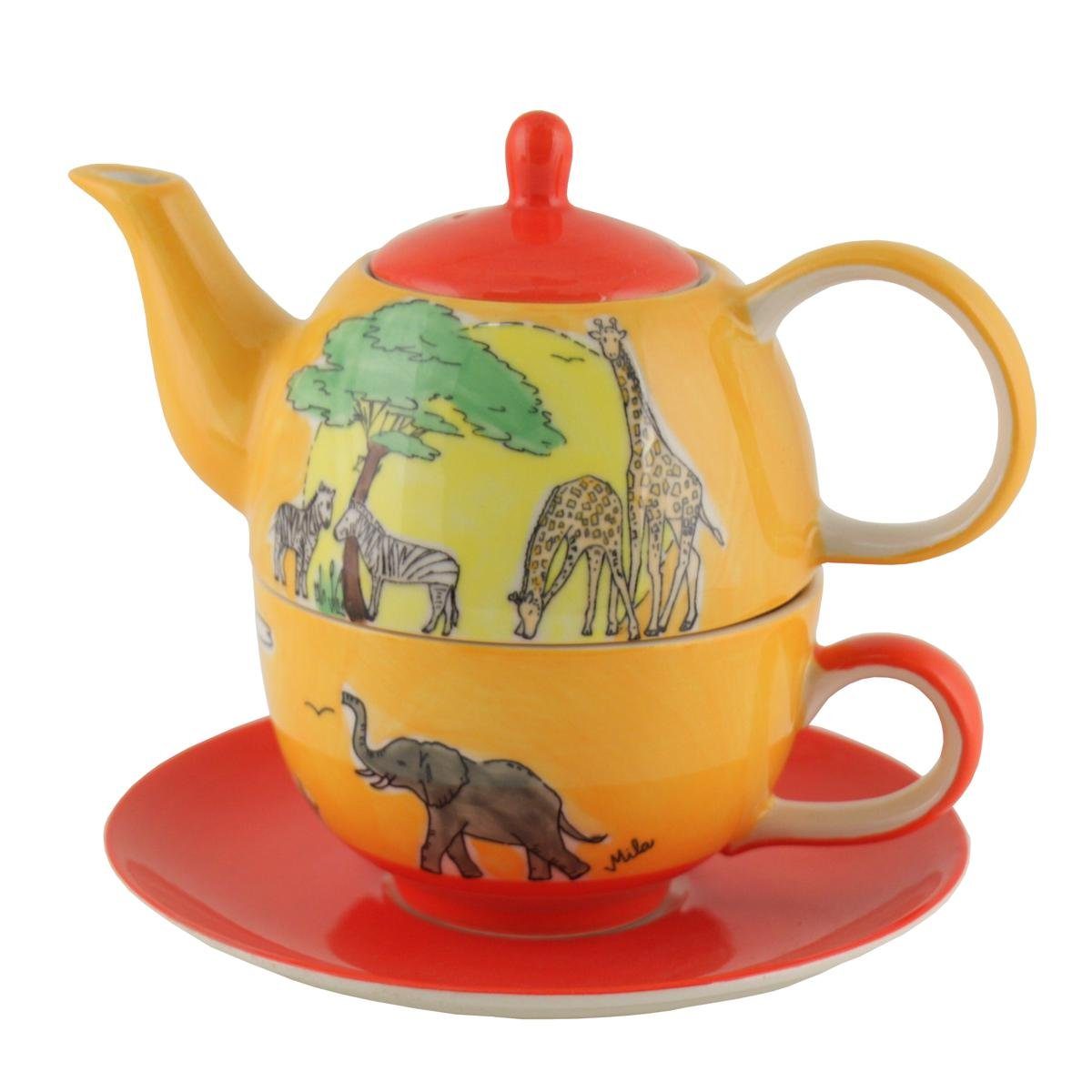 Mila Teekanne »Mila Keramik TeeSet Tea for One Afrika, MI99211«, 0,4