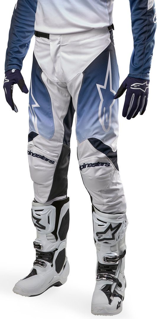 Motocross Alpinestars Motorradhose White/Blue Racer Hoen Hose