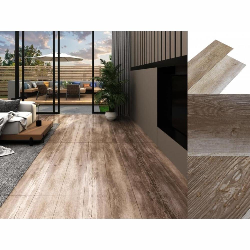 vidaXL Laminat PVC-Laminat-Dielen 5,02 m² 2 mm Selbstklebend Holz Gewaschen Vinylbode