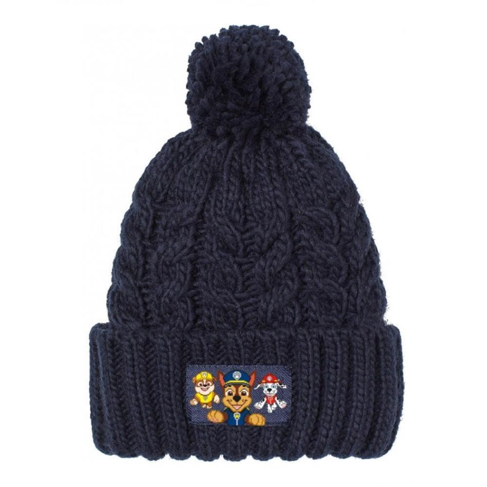EplusM Strickmütze Warme Strickmütze Motiv PAW Patrol mit Bommel