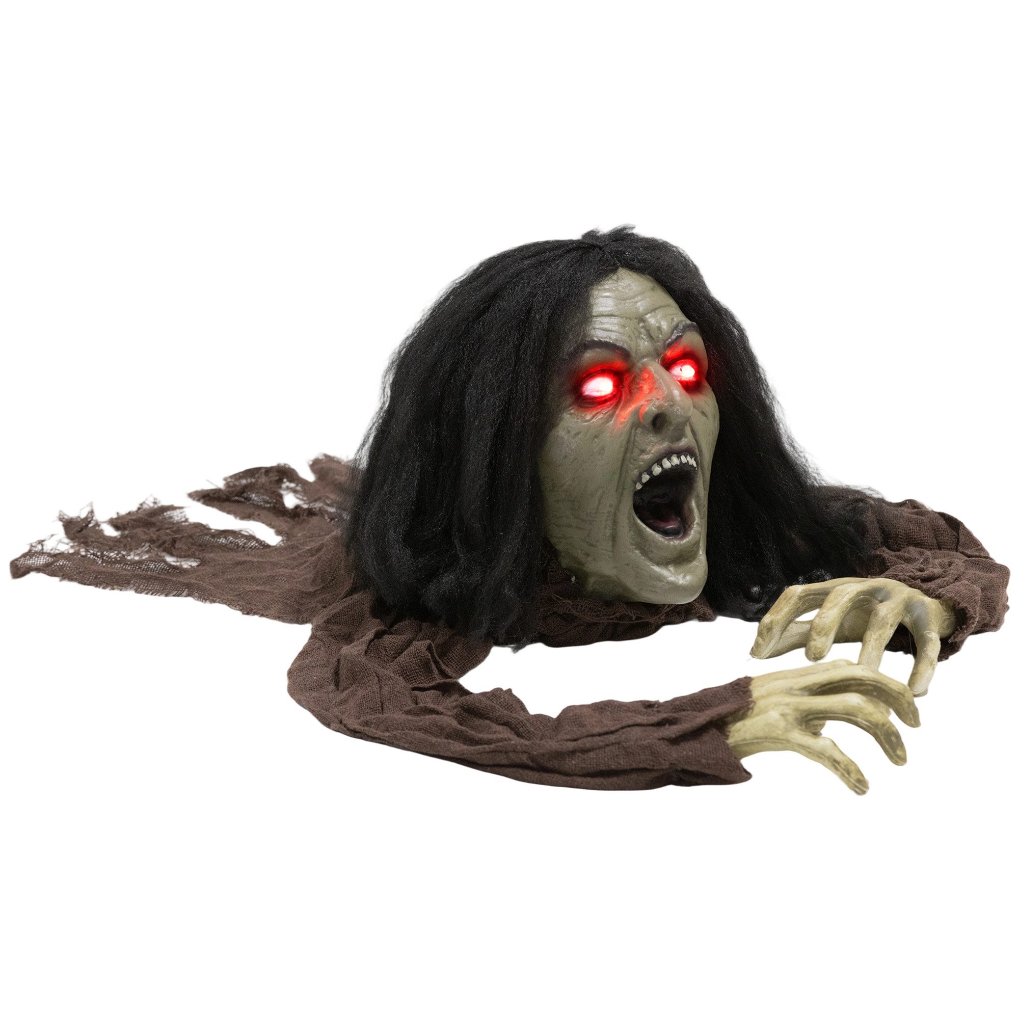 Outsunny Dekofigur mit Licht und Ton (Halloween-Geister, 1 St., Kriechende günstig online kaufen