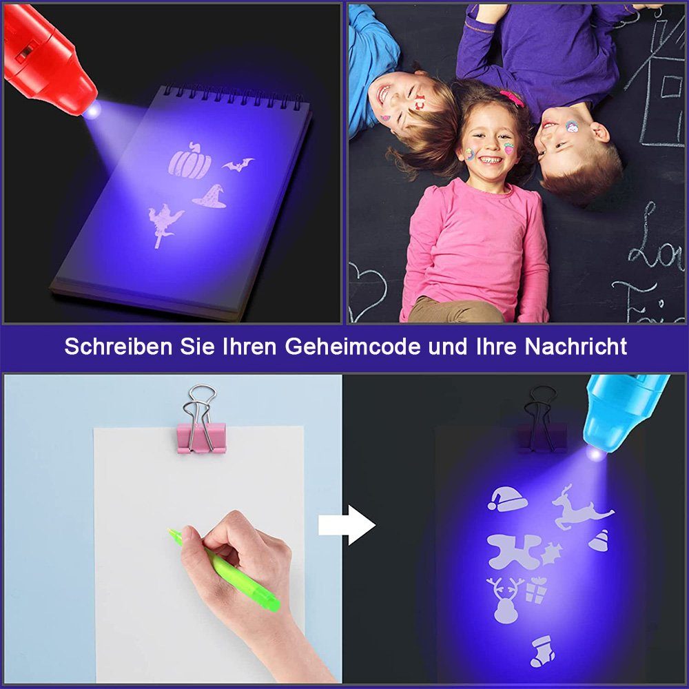 Stück UV zggzerg Schreiben mit Geheimstifte 14 (14-tlg) Kinder Unsichtbar Aquarellstifte Licht Stift,