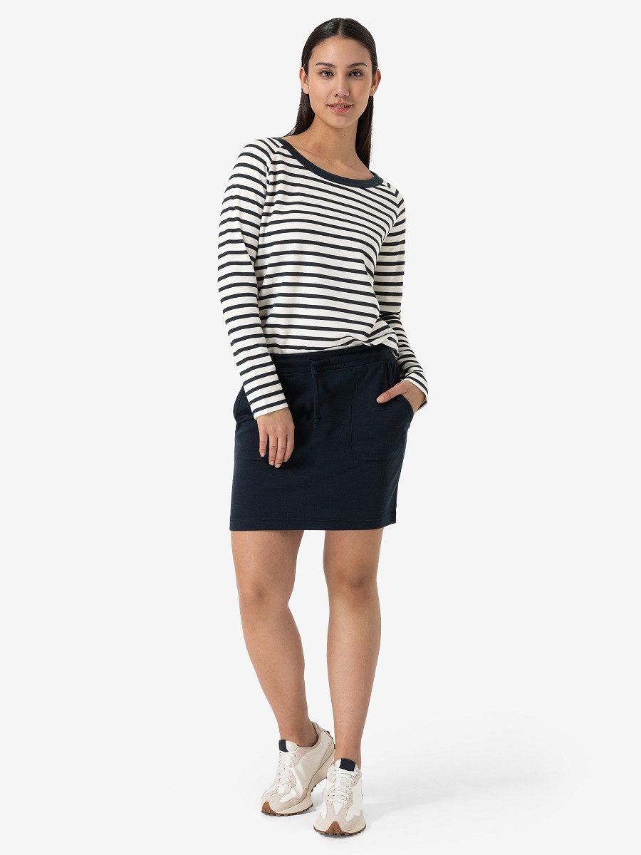 SUPER.NATURAL Sweatshirt für Damen, nachhaltig, Merino EVERYDAY STRIPE BIO