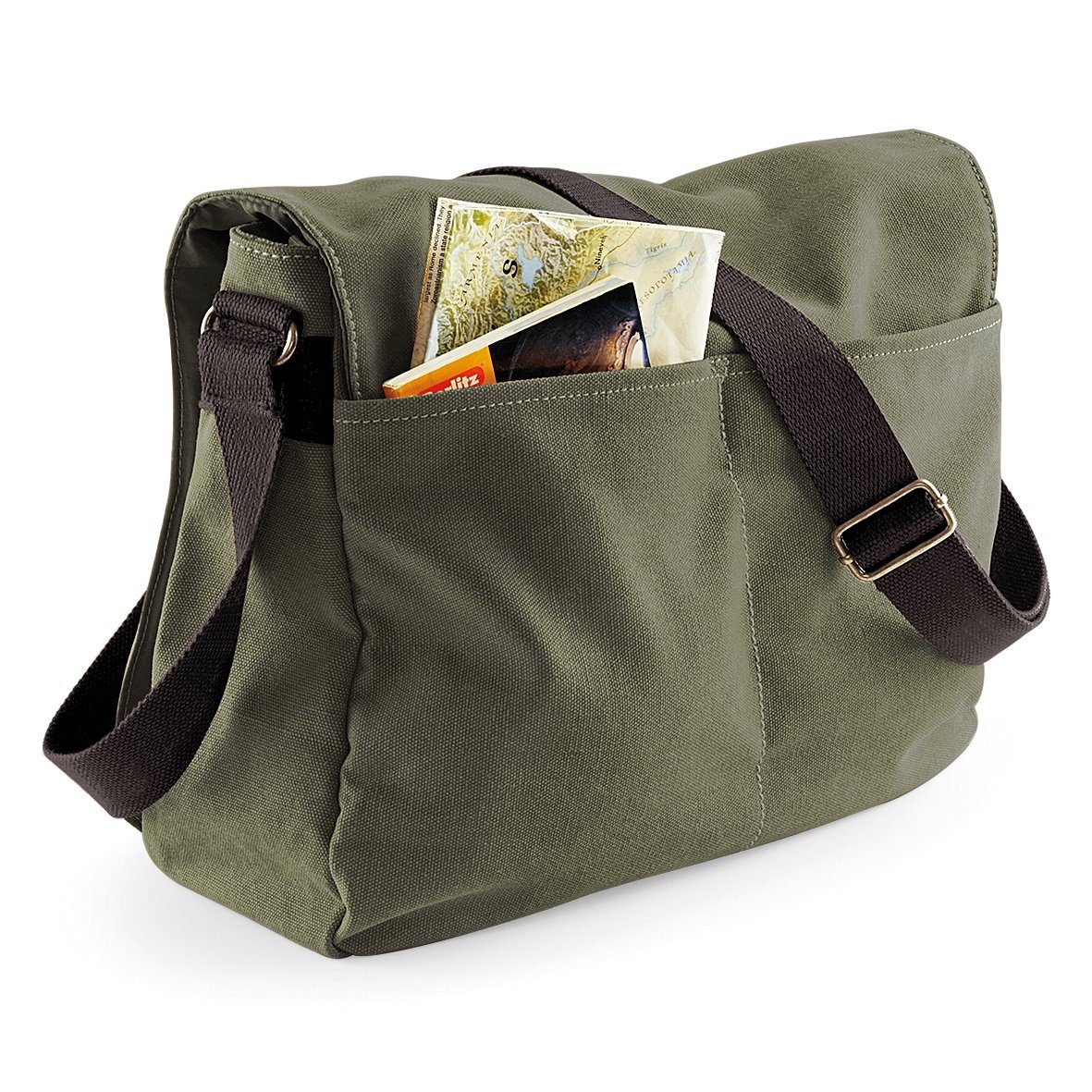 Quadra Schultertasche Canvas Umhängetasche / Schultertasche / Tasche im Vin günstig online kaufen