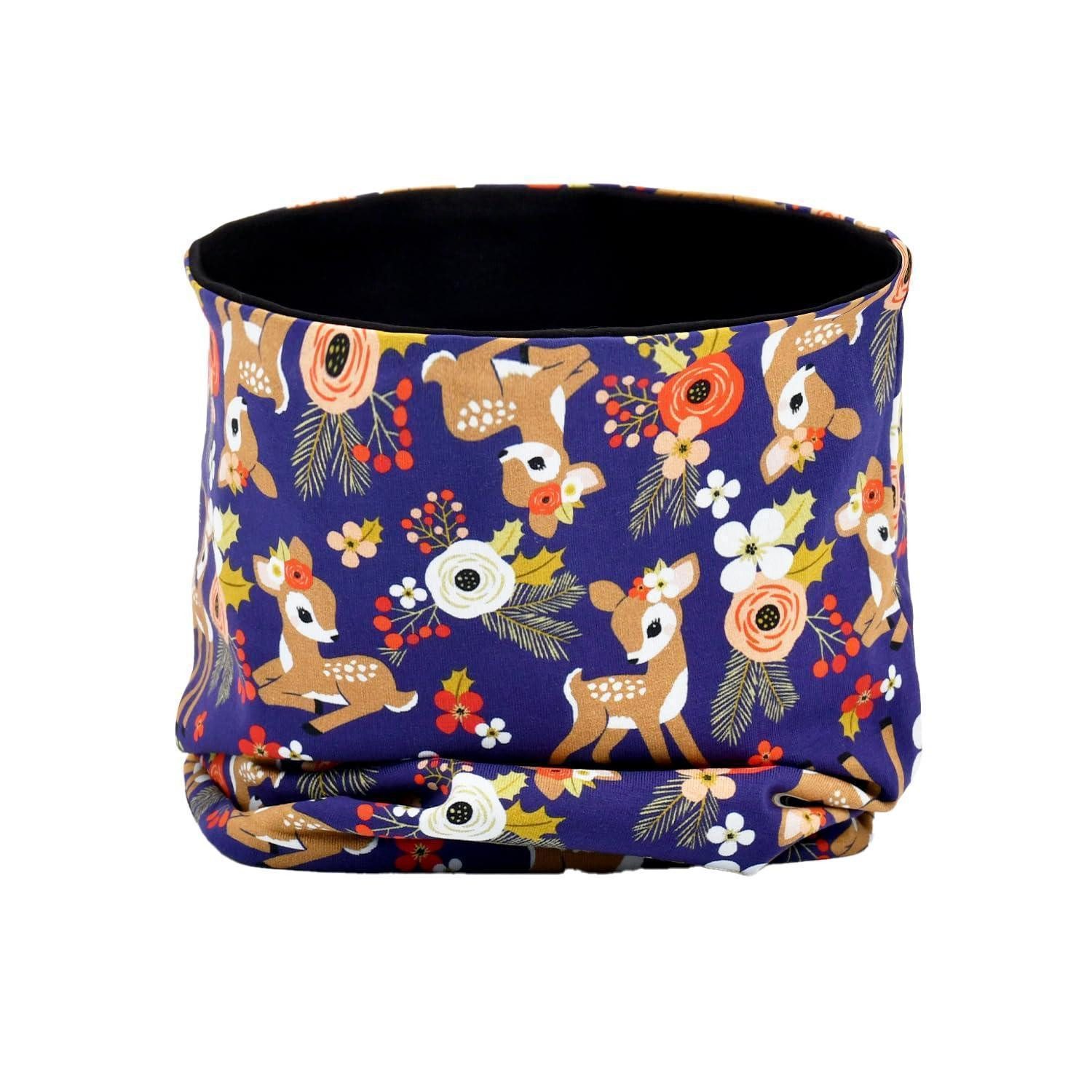LuxusKollektion Multifunktionstuch Schal Kinder Baumwolle Loop Nackenwärmer Spring Autumn Deer, (1-St)