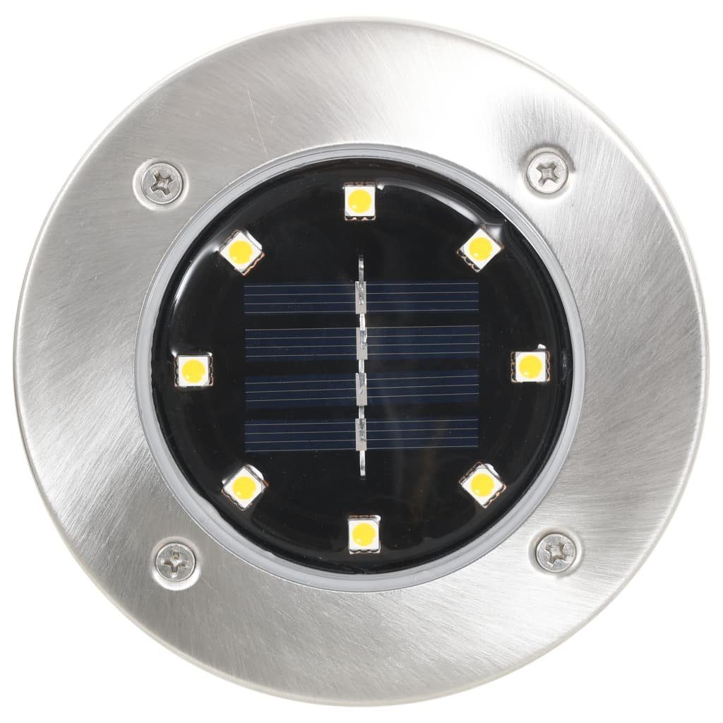 vidaXL Außen-Wandleuchte Solar-Bodenleuchten 8 Stk. Weiß LED