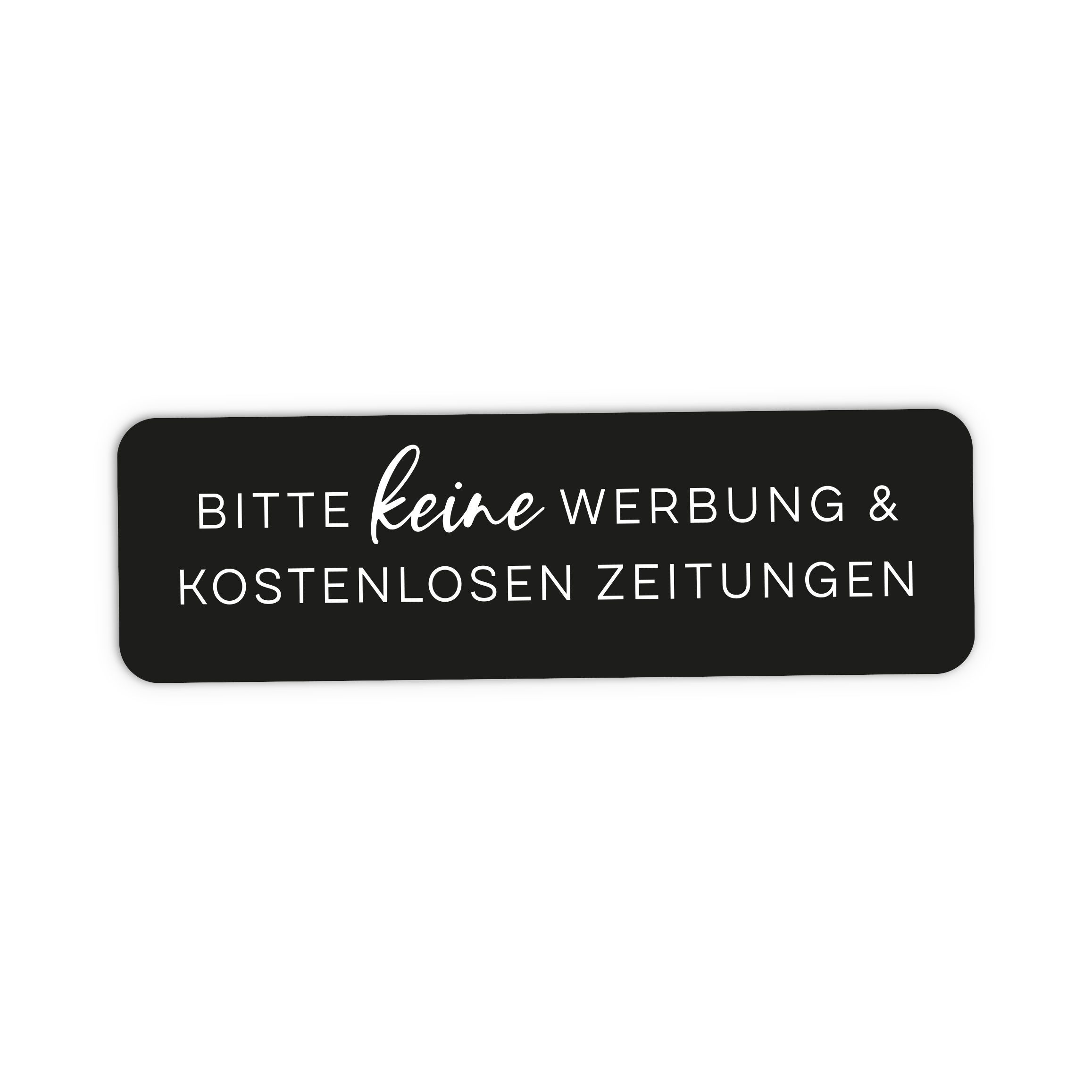 NORDEULE Aufkleber Keine Werbung & keine kostenlosen Zeitungen, (im 4er Set), 6,8 x 2,1 cm