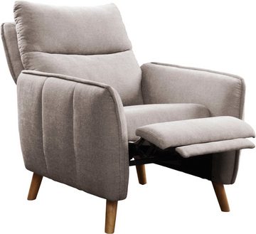 ATLANTIC home collection Sessel »Neo«, im skandinavischem Design mit Relaxfunktion und Taschenfederkern