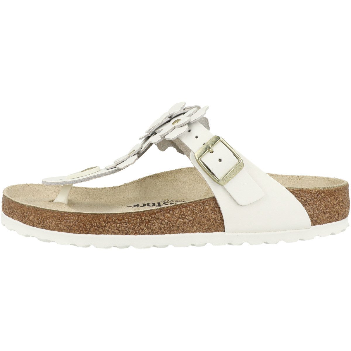 Birkenstock Gizeh Flowers Naturleder normal Damen Zehentrenner Sandalen, Sandaletten, Sommerschuhe, Badeschuhe, Zehentrenner