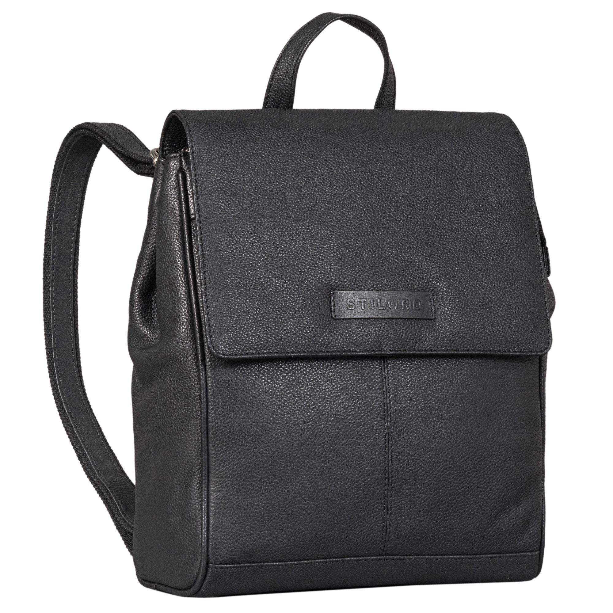 STILORD Cityrucksack "Karla" Eleganter Rucksack Leder Damen Klein