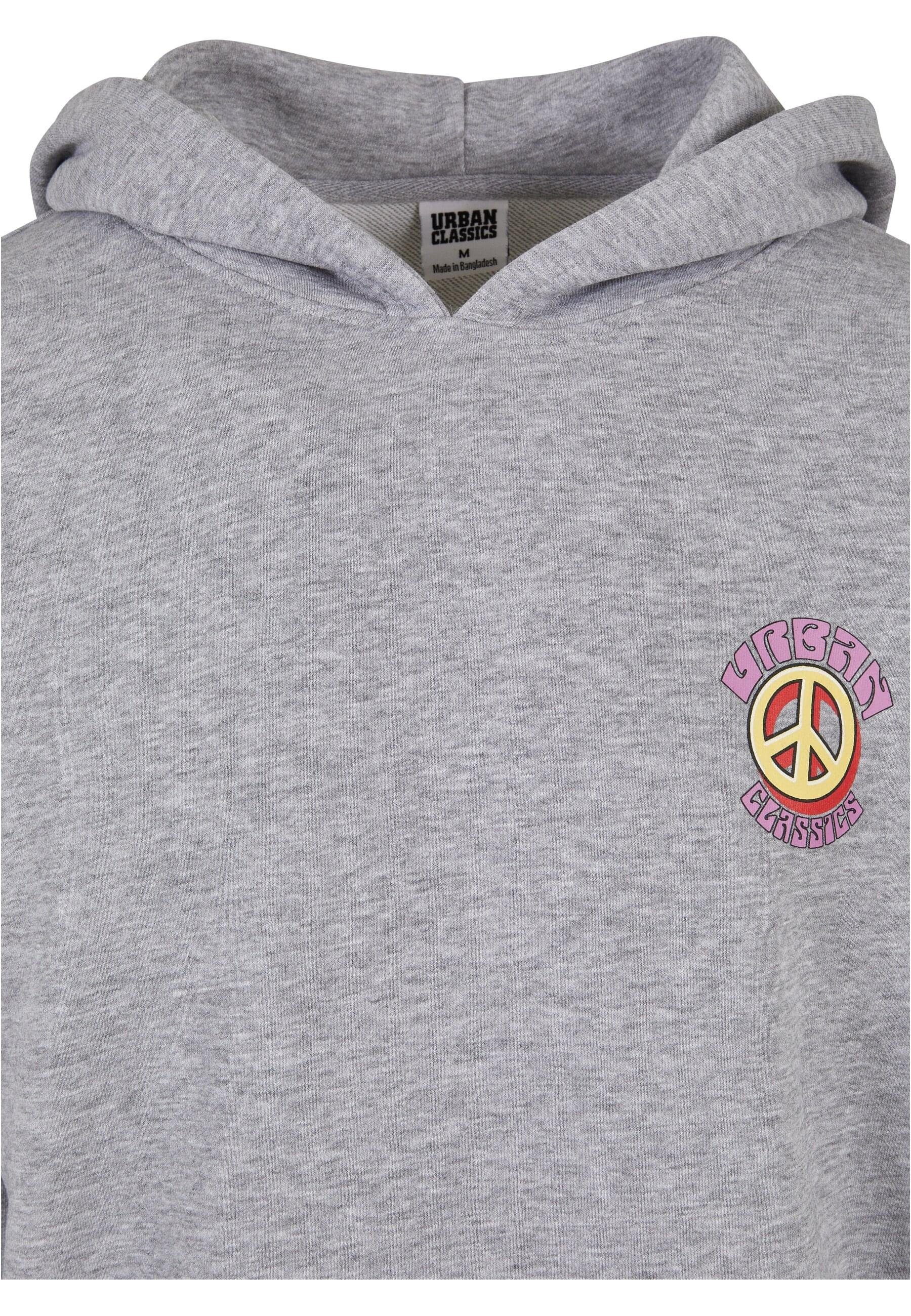 URBAN CLASSICS Sweater Herren Big Hoody grey Peace (1-tlg)