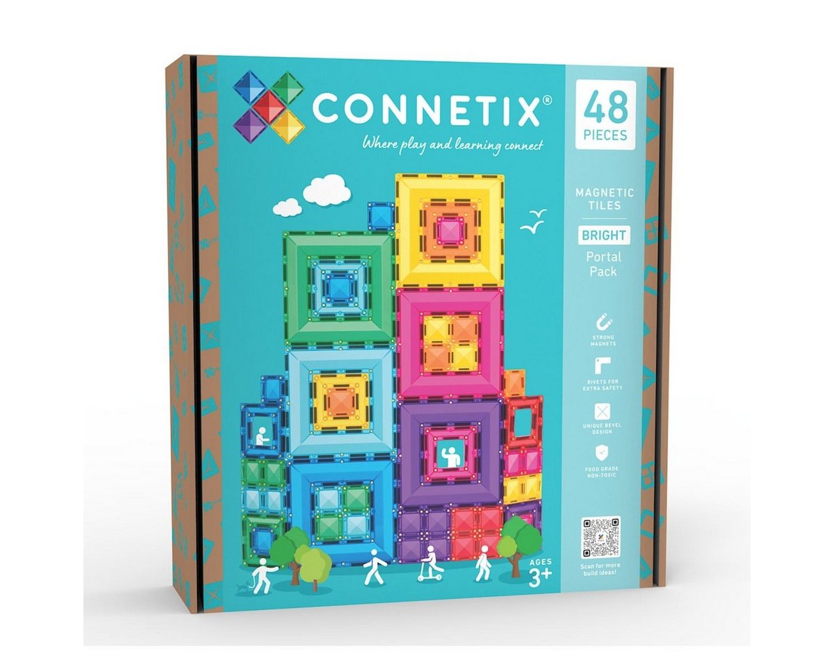 Connetix Magnetbausteine Set 48 Teile für 3D-Kreativität und STEAM-Förderung Magnetspielbausteine