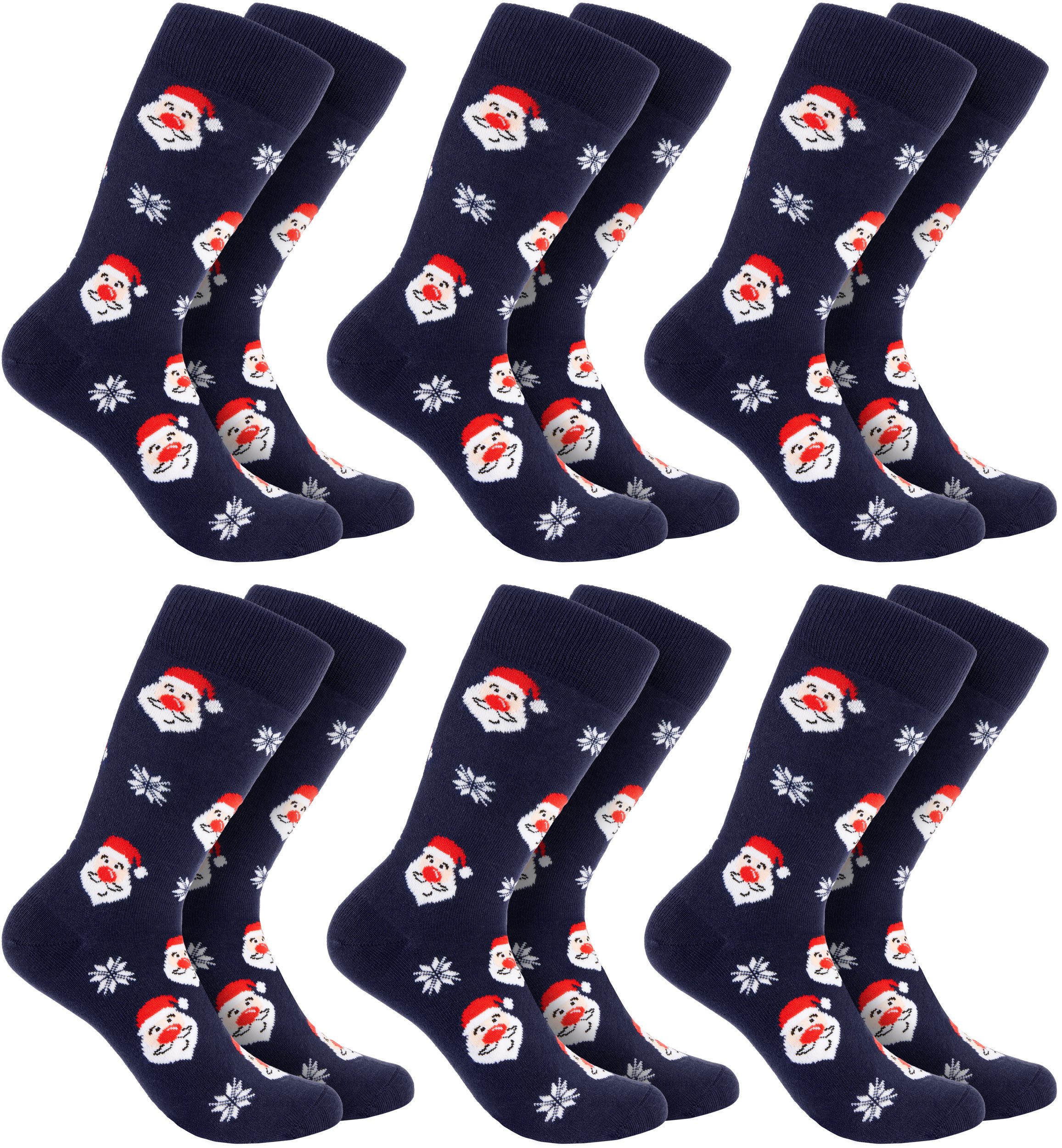 BRUBAKER Socken Herren Weihnachtssocken - Buntes Weihnachtsmotiv Weihnachts günstig online kaufen