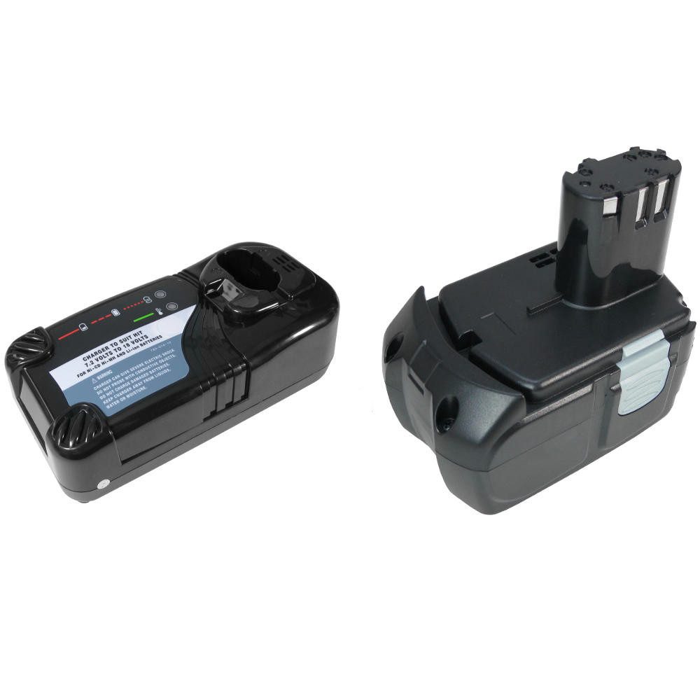Trade-Shop 2in1 Set passend für Hitachi G 18DLX, G18DL, KC 18DA - Ladegerät + Akku Li-Ion 3000 mAh (18 V)