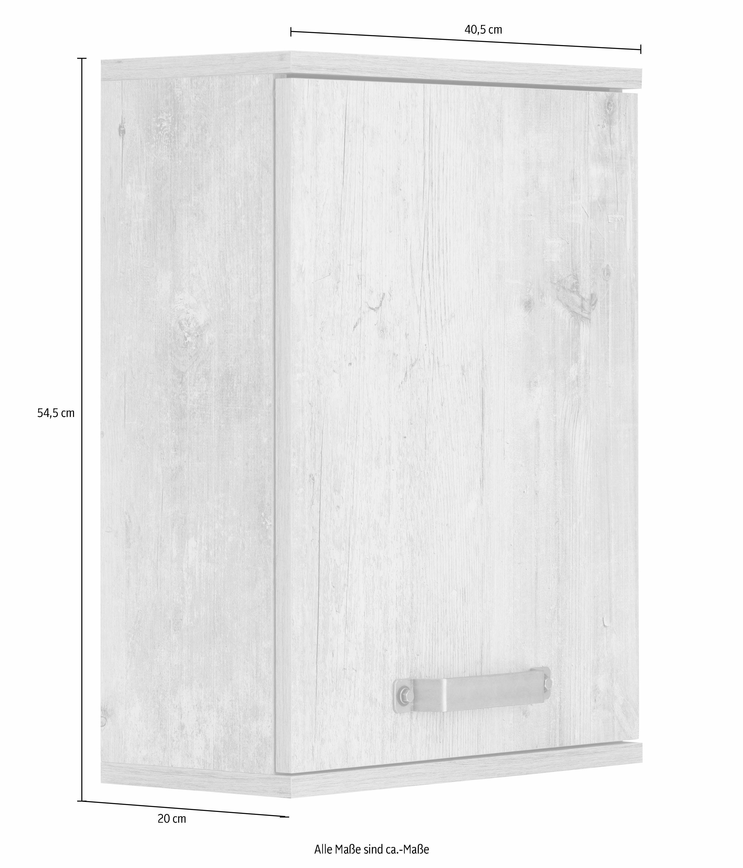 Schildmeyer Hängeschrank Milan Breite 40,5 cm, mit Metallgriffen, Türanschlag wechselbar