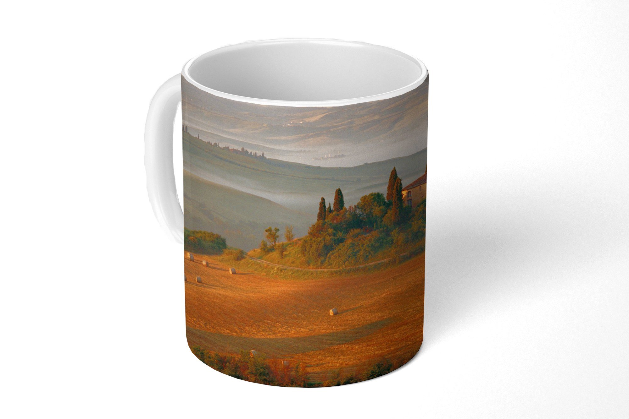 MuchoWow Keramik, Teetasse, Italien, Kaffeetassen, Tasse Landschaft - Becher, - Teetasse, Geschenk Toskana