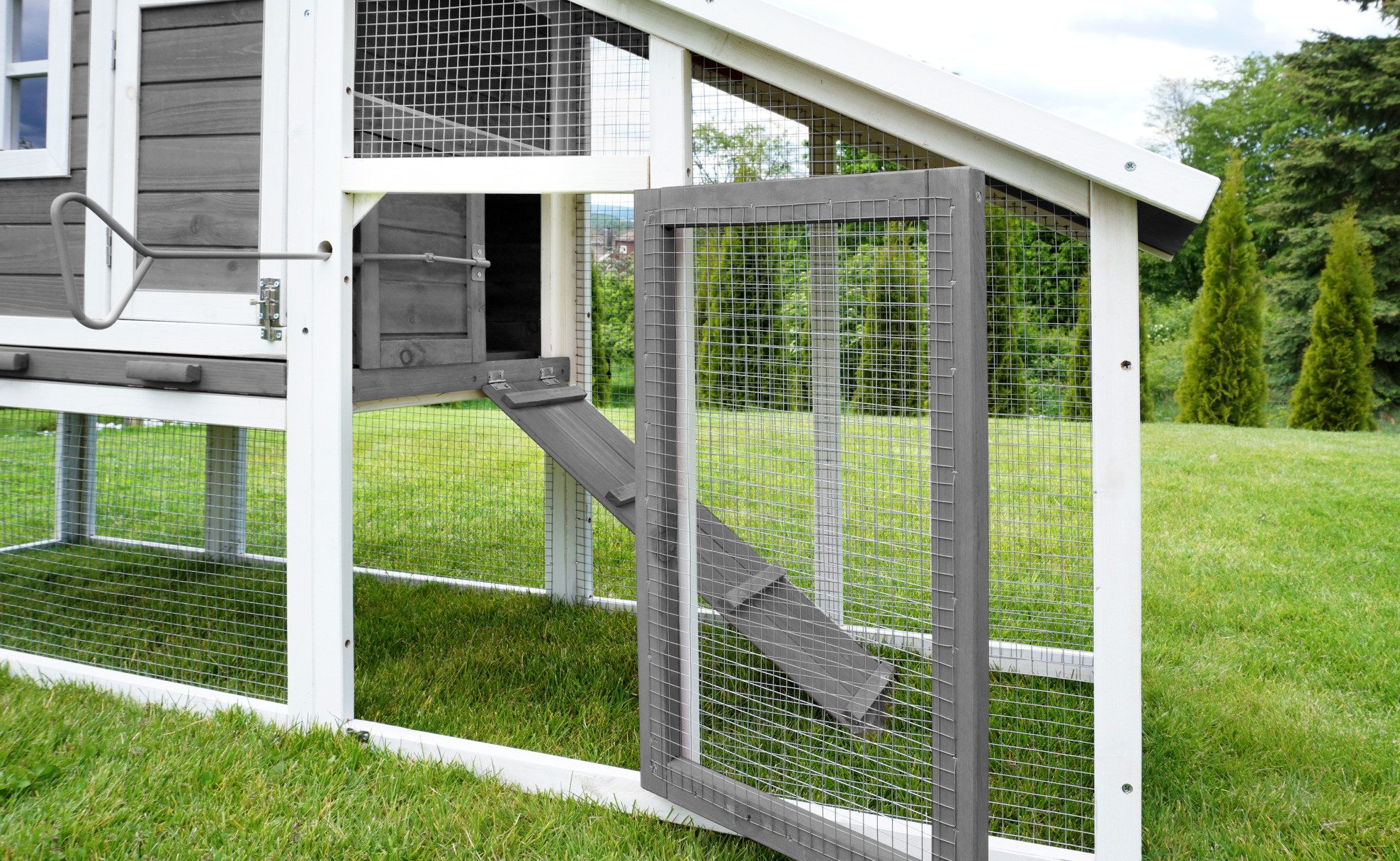 My Animal Hühnerstall MH-32 für 4 Hühner, Wetterbeständig, Kieferholz, Hühnerhaus, Hühner Käfig, Gehege mit Nistkasten