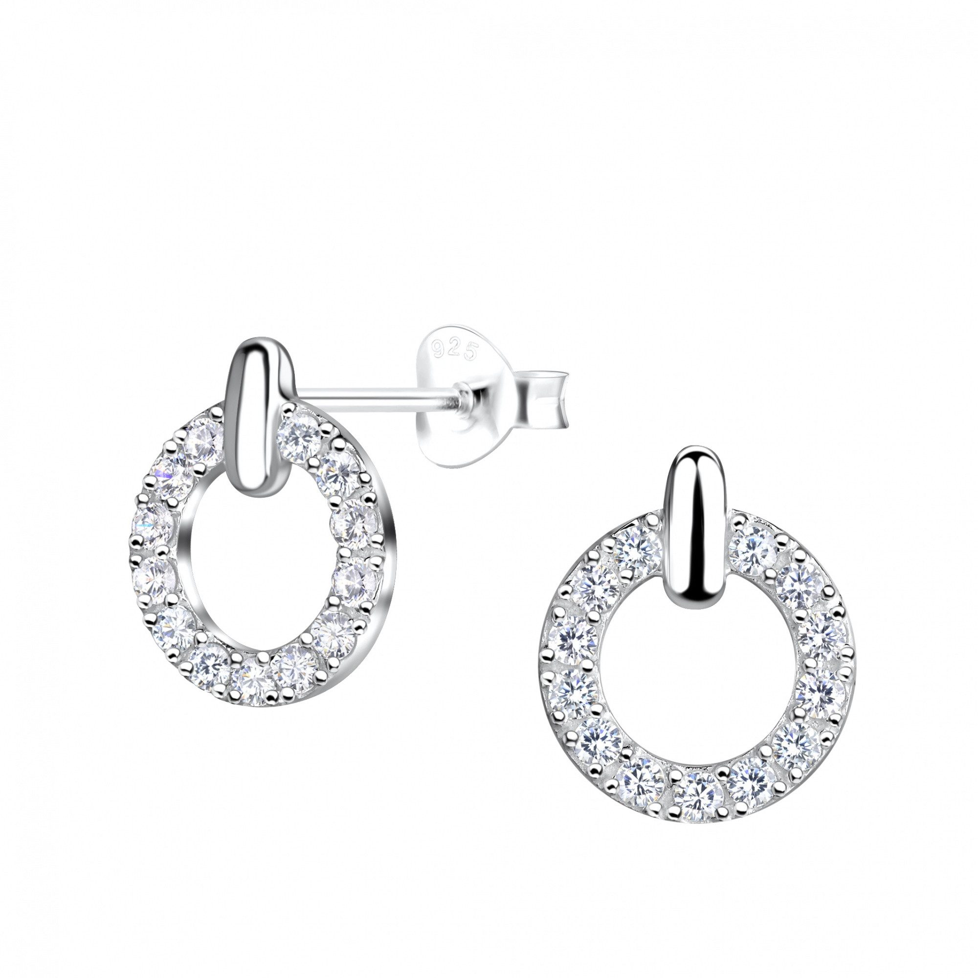 ALEXANDER YORK Paar Ohrstecker CIRCLE ZIRKONIA, 2-tlg., 925 Sterling Silber günstig online kaufen