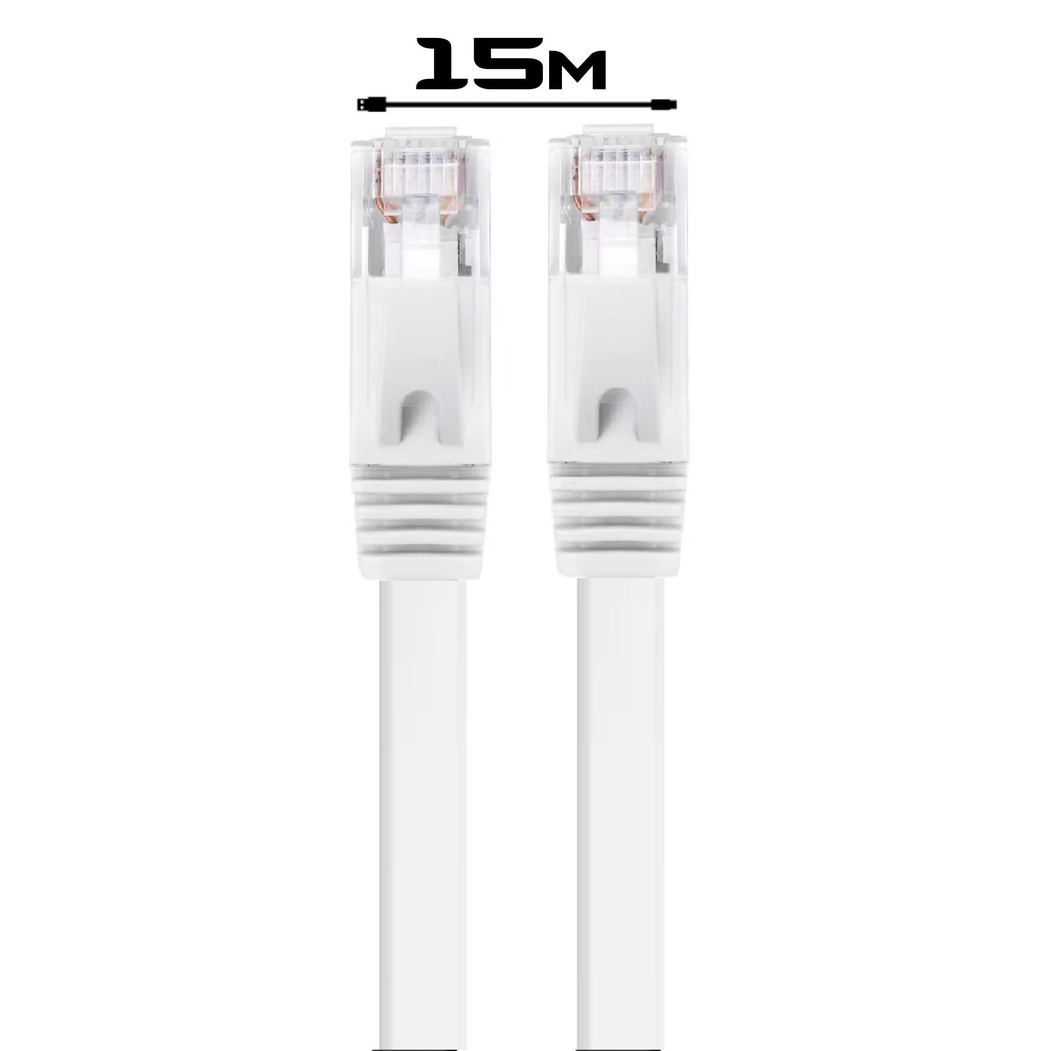 MobileKing Lan Kabel Cat 6 Internet Netzwerk Flachkabel Ethernet RJ45 Highspeed LAN-Kabel, RJ45, RJ45 (1500,00 cm), geschirmt geschirmt, 1 Gbit/s, 250 MHz