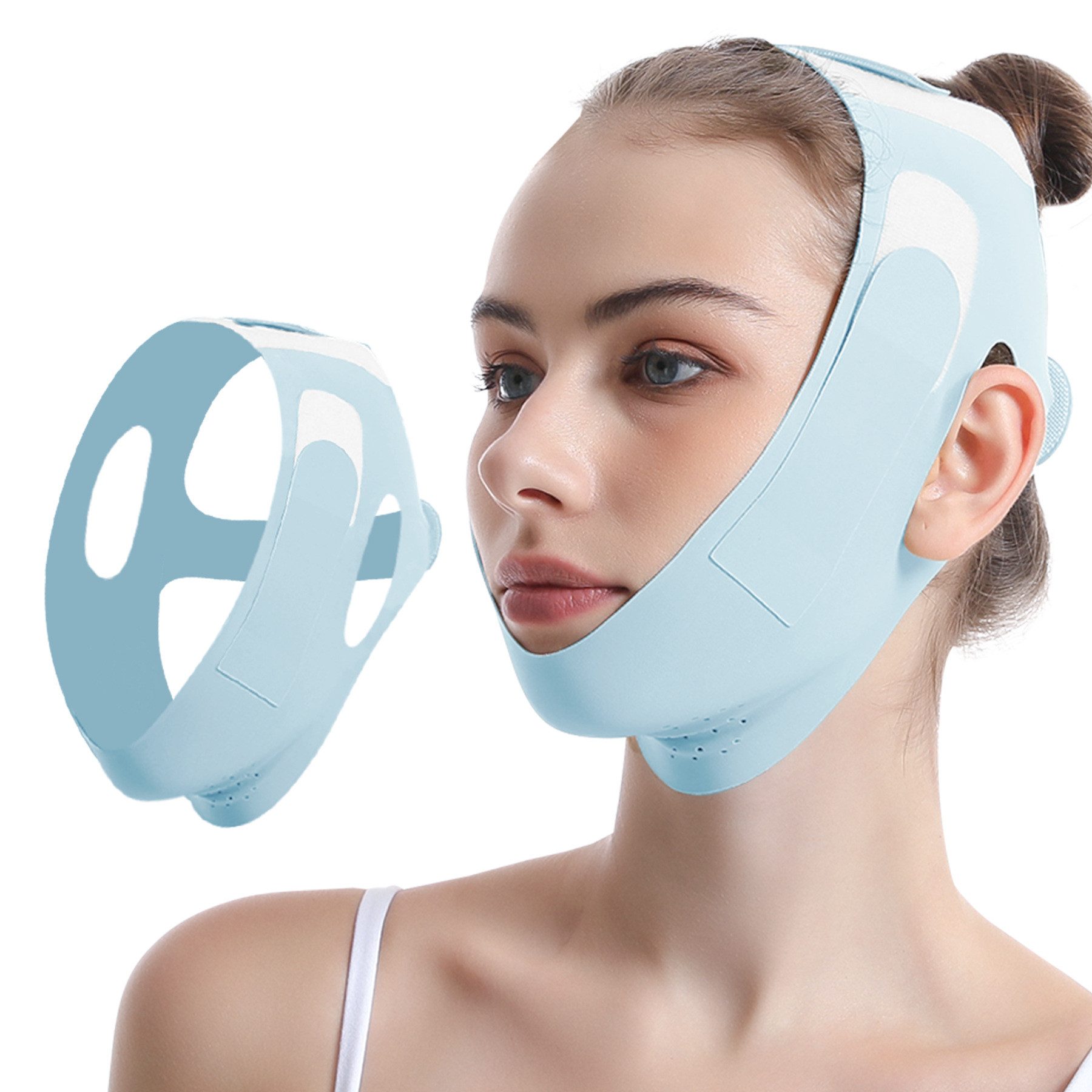 Zaewry Gesichtsmaske Wiederverwendbare V-Linienmaske,Upgrade Ice-Cool Lifting