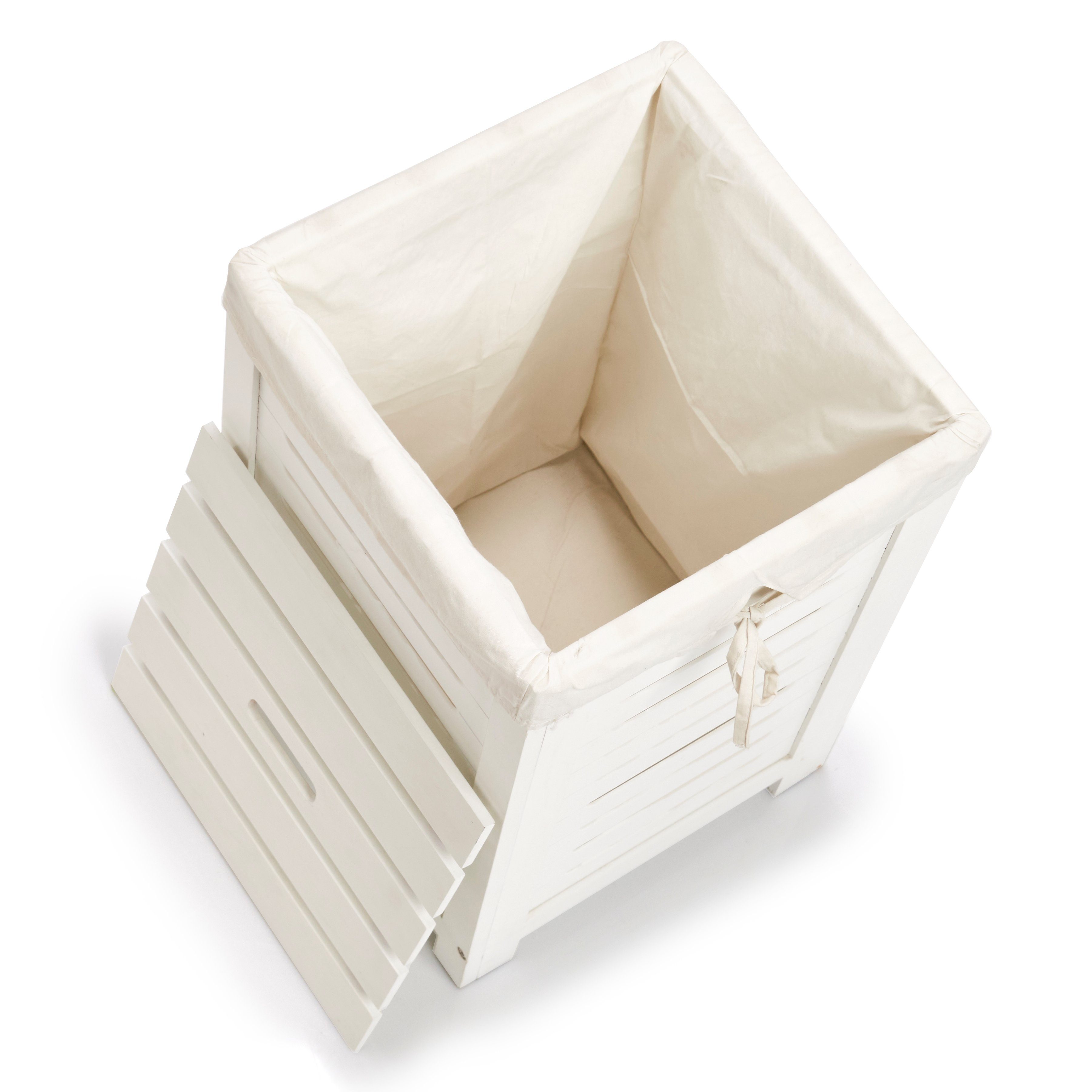 Zeller Present Wäschekorb Wäschetruhe, weiß lackiert, 35 x 35 x 55 cm günstig online kaufen