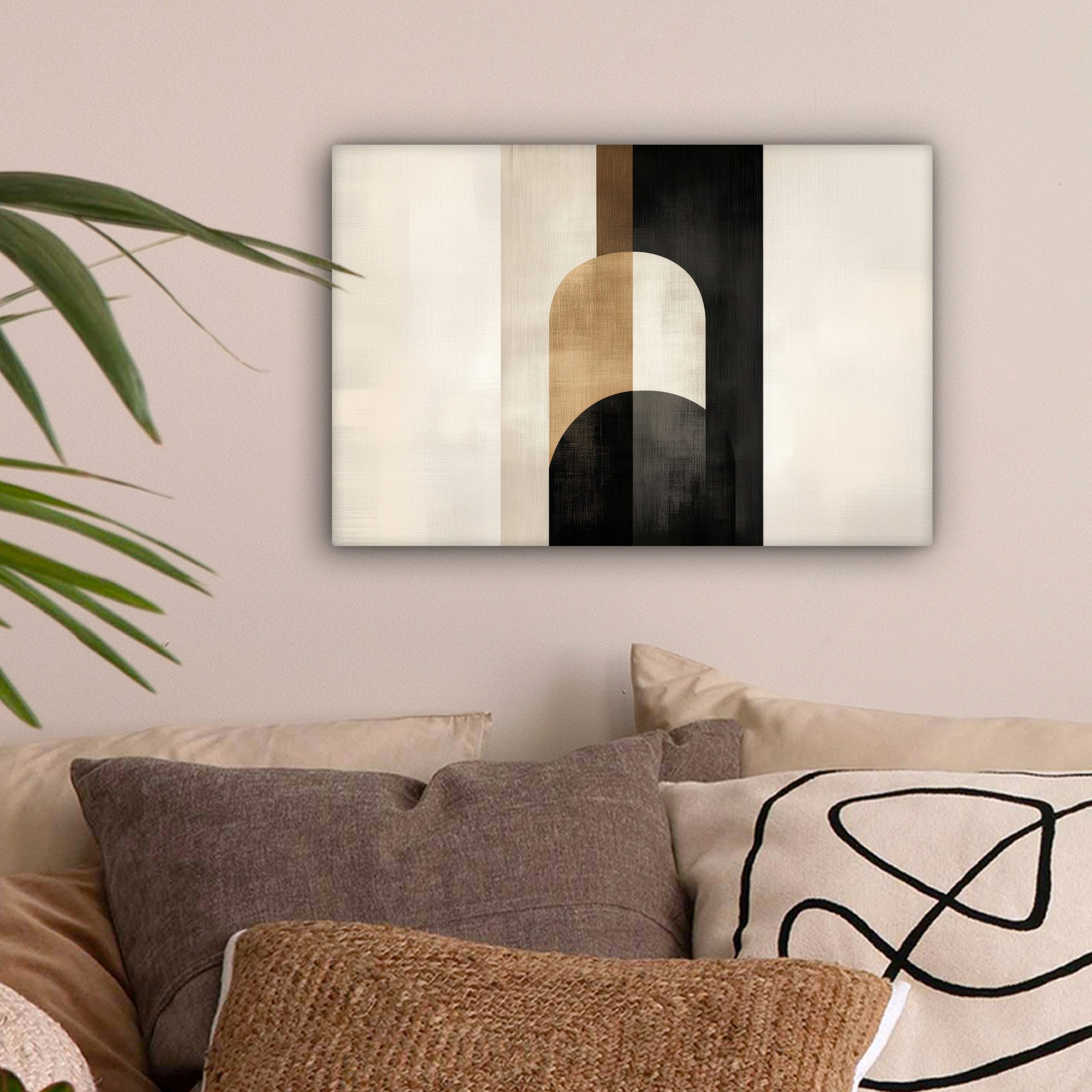 OneMillionCanvasses® Leinwandbild Geometrisch - Formen - Weiß, Fotodruck (1 günstig online kaufen
