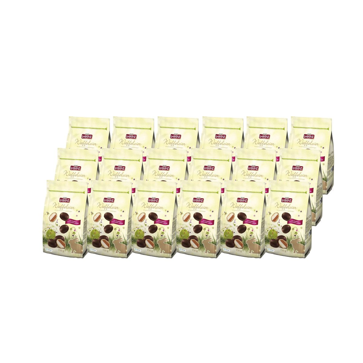Lambertz Schokolade, Lambertz Waffeleier vollschokoliert Zartbitter 150g 18er Pack