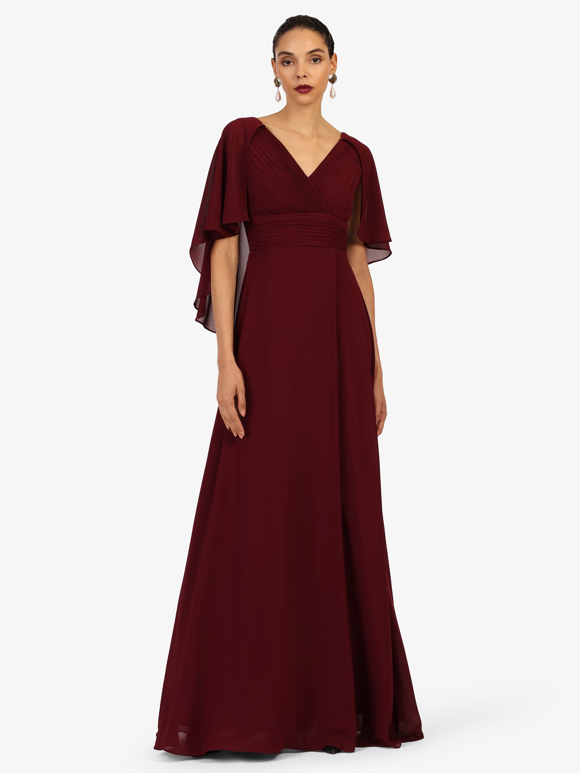 Kraimod Abendkleid mit Flügelärmeln & Falten-Top günstig online kaufen