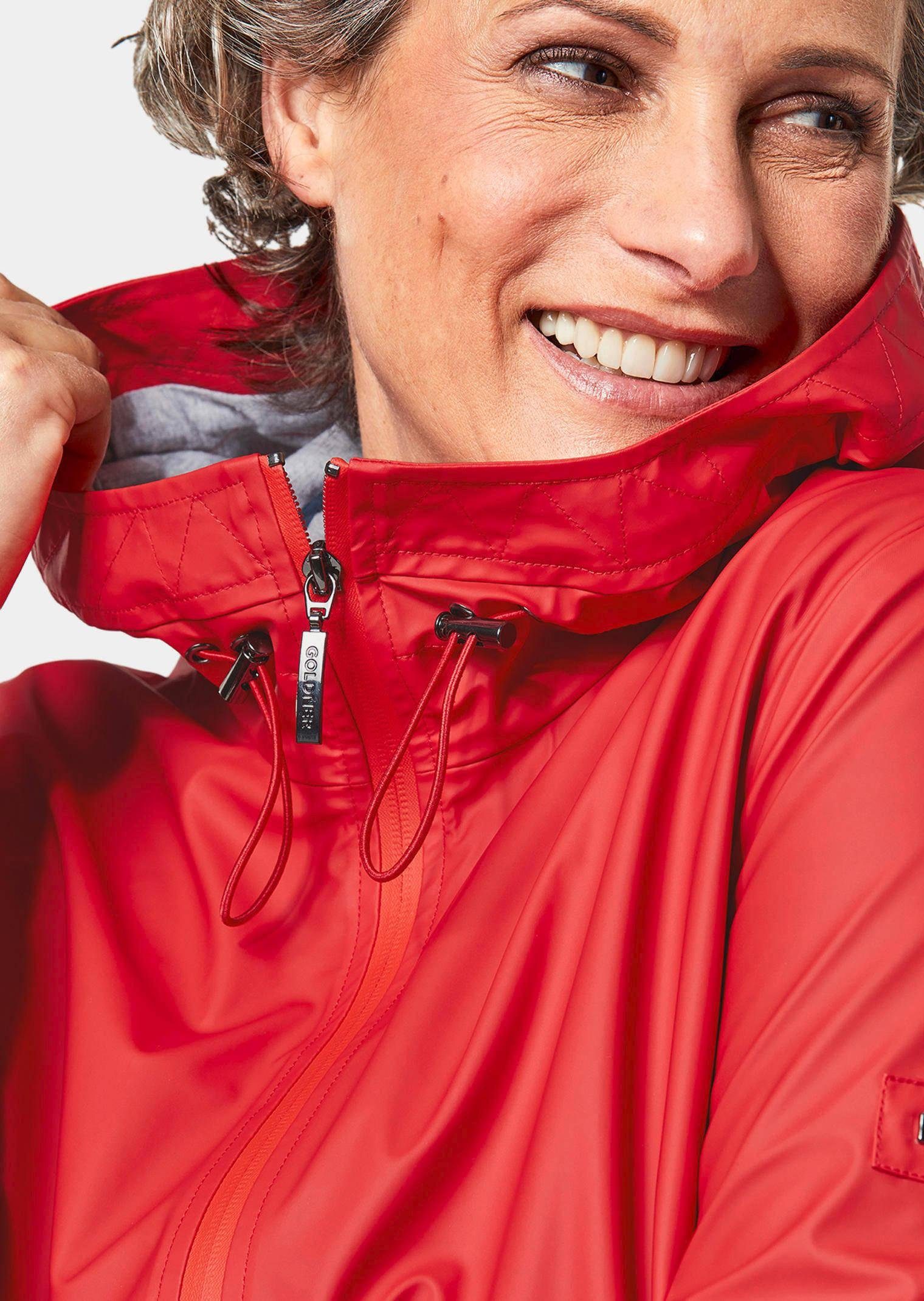 GOLDNER Funktionsjacke Funktionaler Regenmantel mit Jerseyfutter