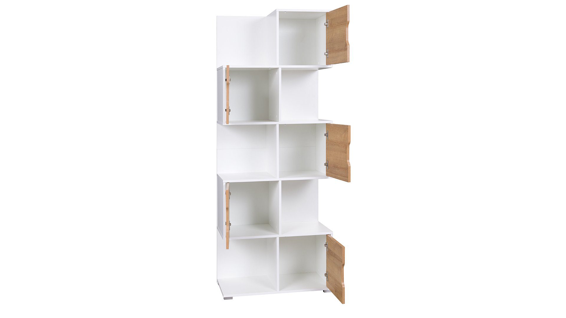 Wohnwand ABS-Schutzkanten Weiß Stylefy Eiche, stellbar, Senza (6-St), Matt FSC-Zertifizierung, (Set Wotan Modern 6-teilig, variabel Design, Wohnmöbel),