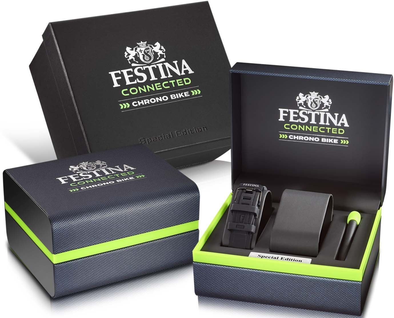 mit (Set, Wechselband F20648/1, Festina Connected, auch Geschenk Chrono Uhr ideal 3-tlg., als Chronograph Werkzeug), Bike und