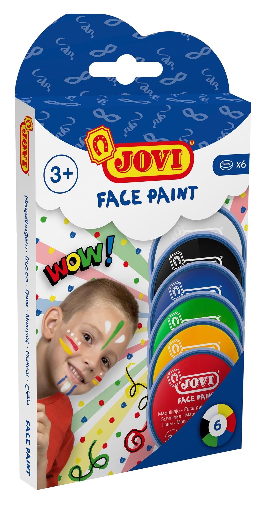 Jovi Kostüm JOVI FACE PAINT Schminke 6 Dosen 8ml, sortiert