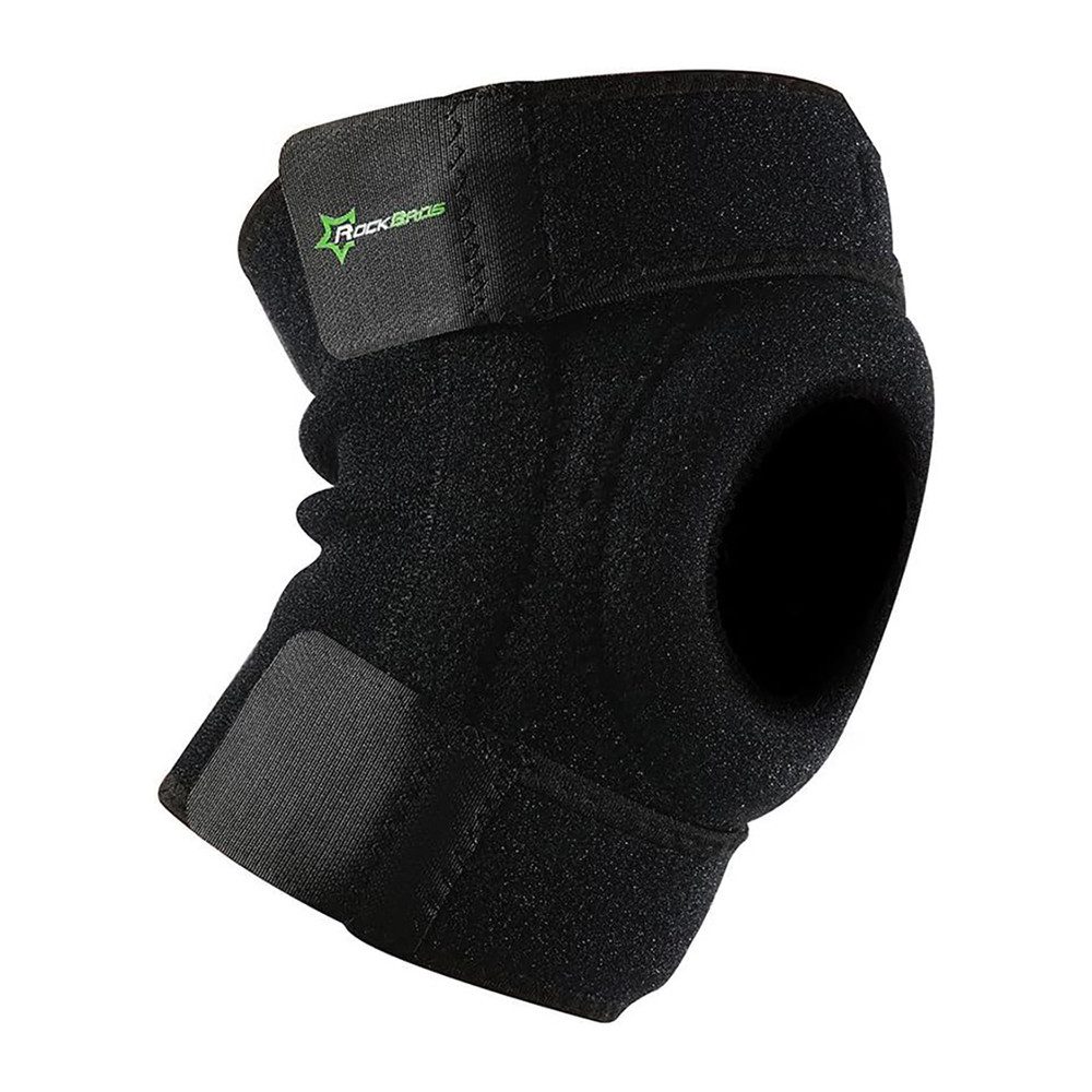 ROCKBROS Kniebandage Kniestütze Patellabandage Gelenkstabilisator (Spar-Set, 1-tlg., Größe L atmungsaktiv), atmungsaktiv, Silikonstreifen, 3-fach verstellbar