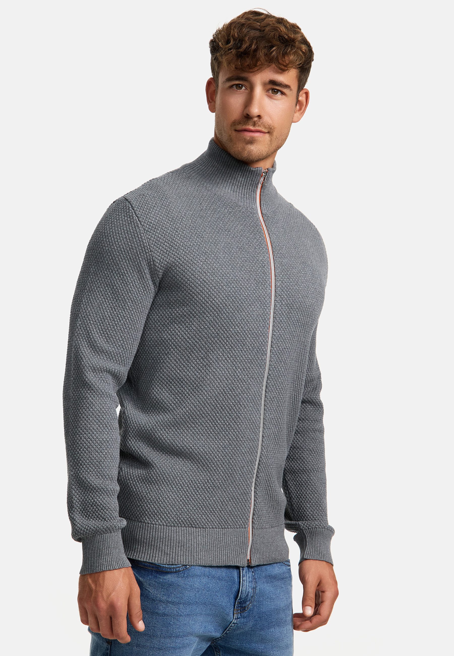 Kronstadt Strickjacke Herren KSErik Herrenstrickjacke Feinstrickjacke mit Stehkragen