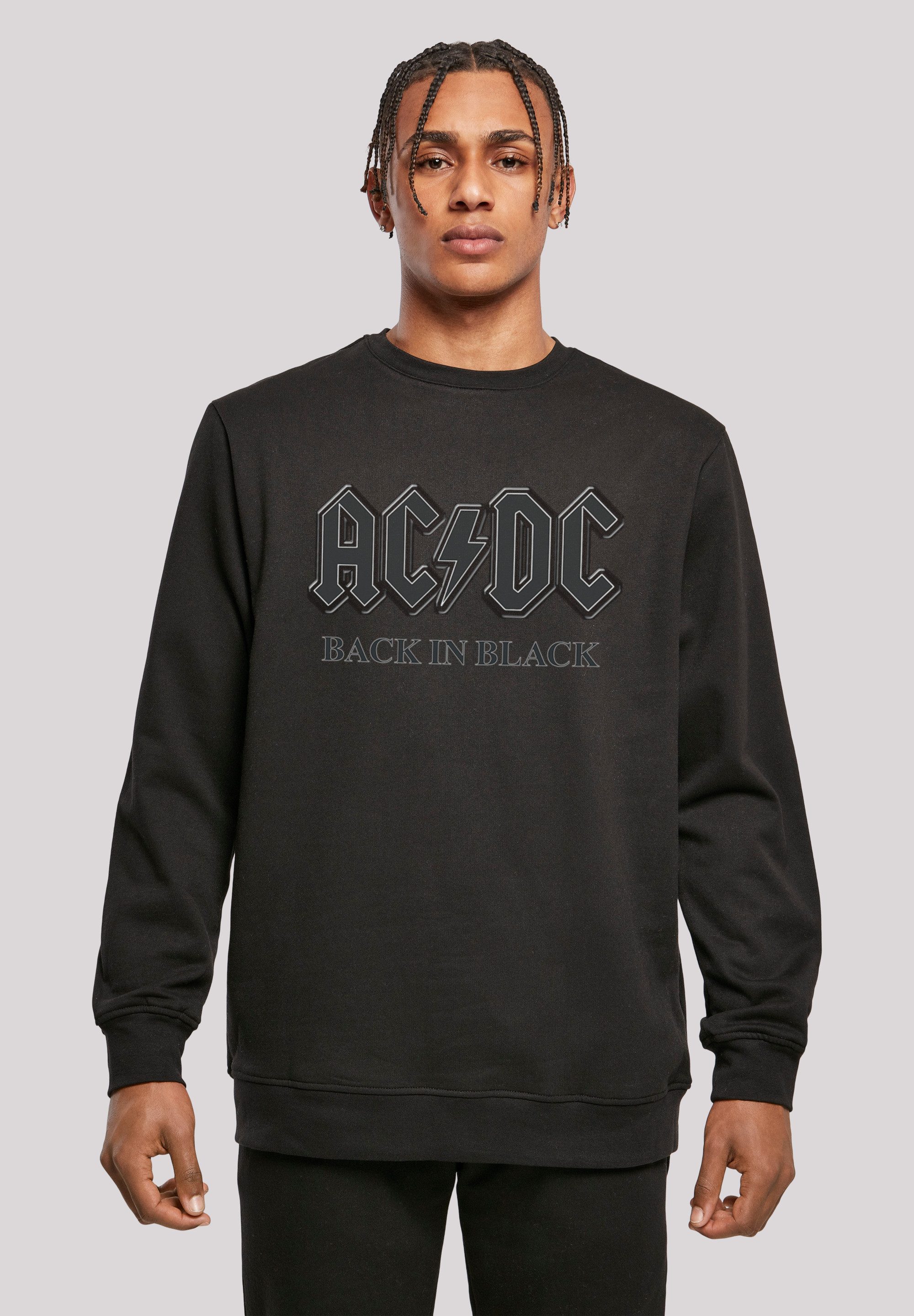 F4NT4STIC Kapuzenpullover ACDC Back in Black Rock Music Band Print