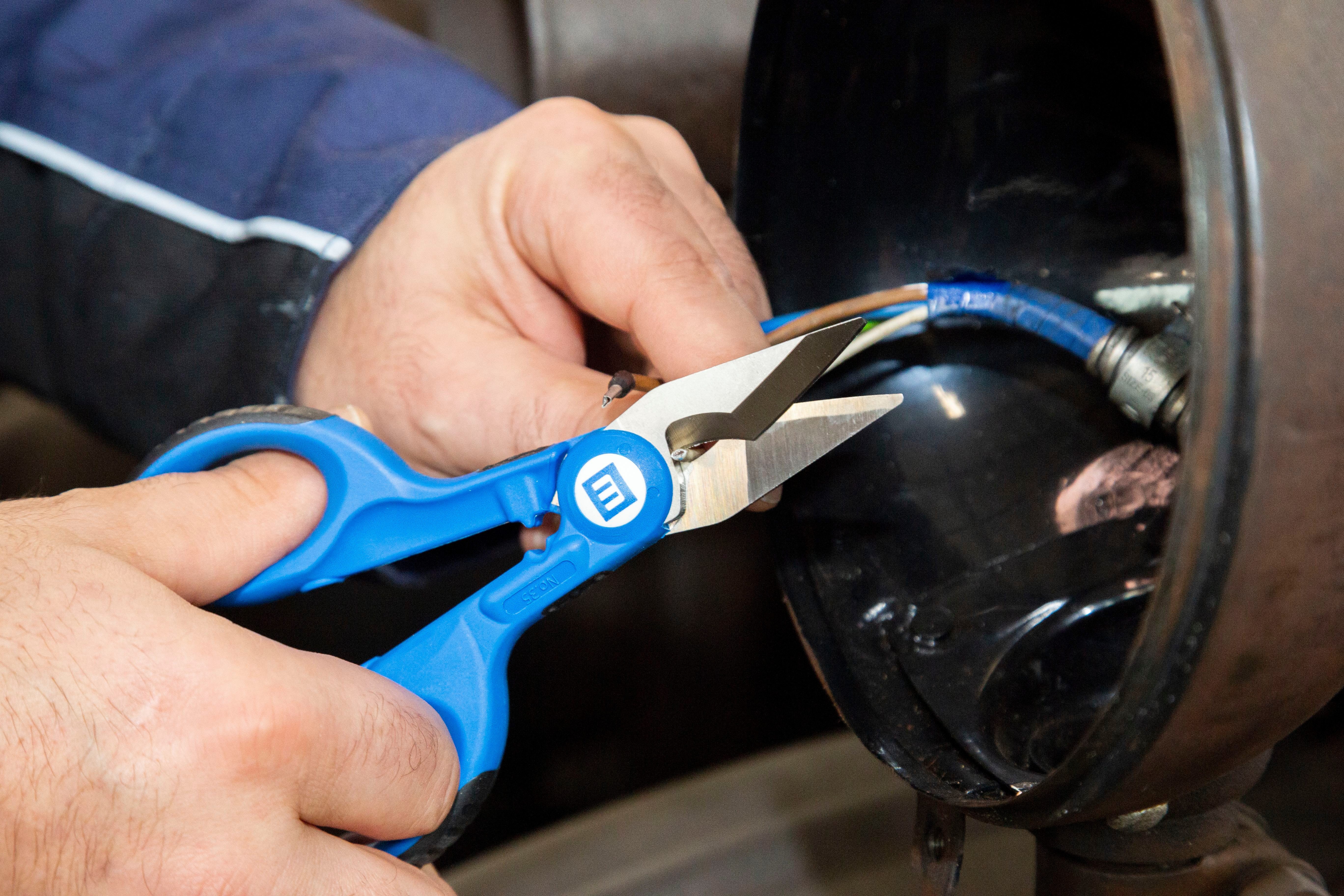 WEICON Kabelschere No. 35, mit 2K-Griff inkl. Abisolier- und Crimpfunktion, 0,5 - 4 mm², TÜV-zertifiziert