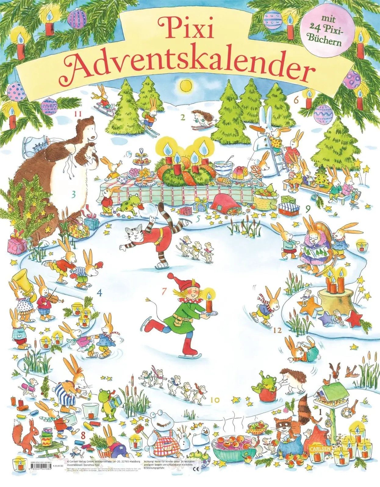 Carlsen Verlag Adventskalender Pixi Adventskalender 2026 (24-tlg)