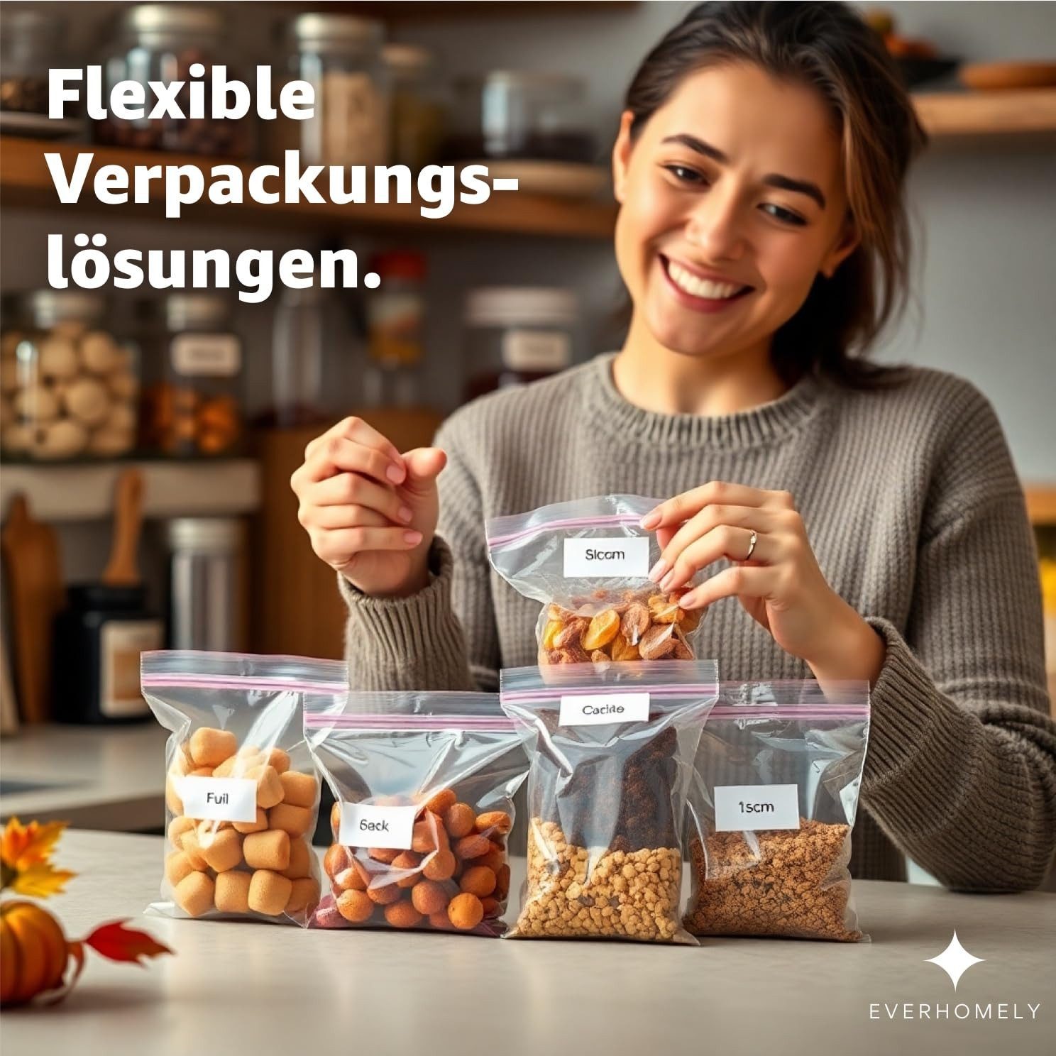 TK Gruppe Folienbeutel 100x Druckverschlussbeutel Zip Set Baggys Baggies - klein & groß, reißfest & transparent
