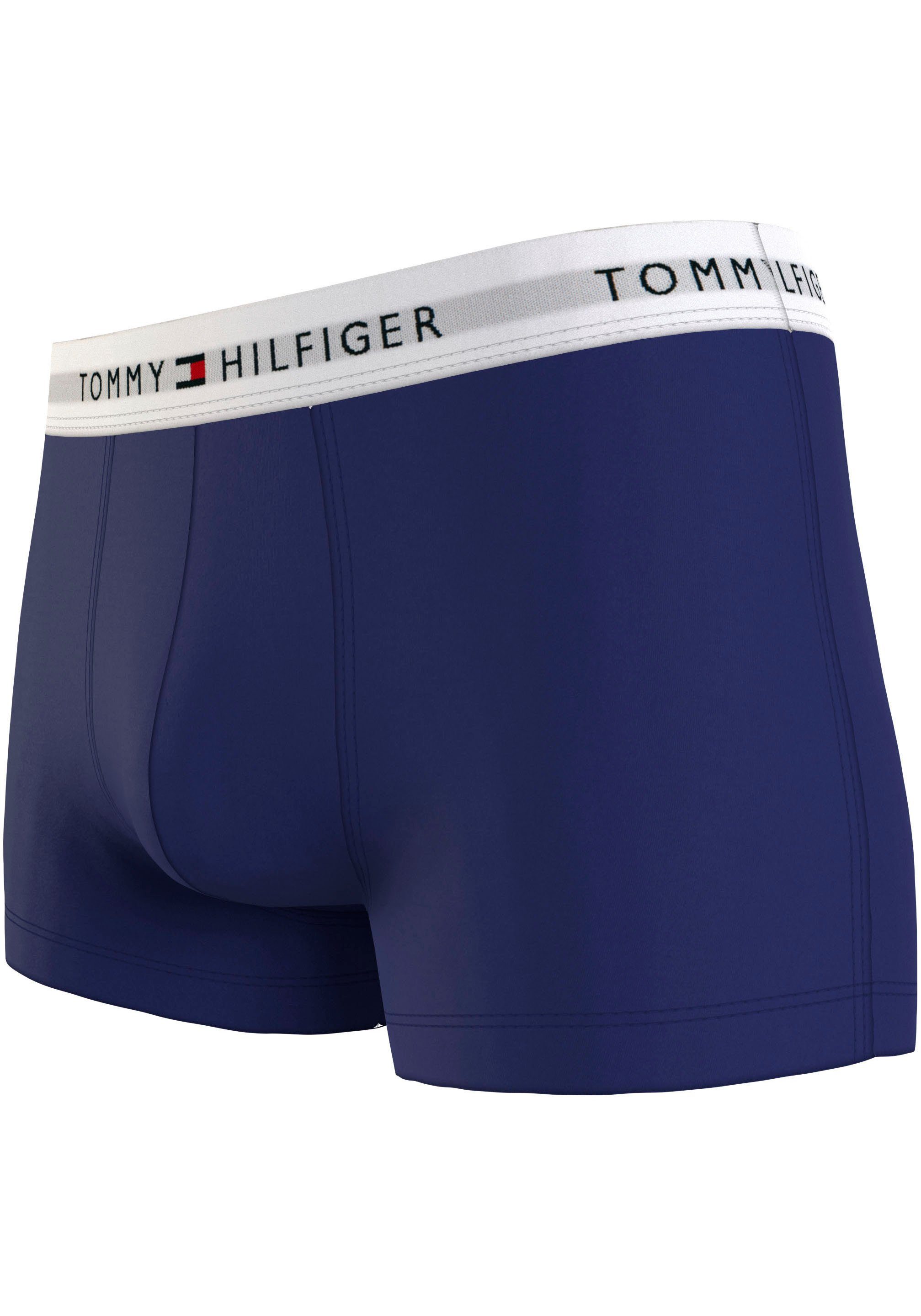 Ink/ Tommy 3P Blue PRINT Iris 3er-Pack) Underwear (Packung, TRUNK Hilfiger Logoschriftzug Trunk mit Blue