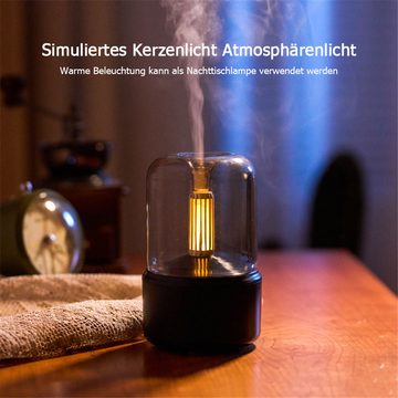 Bifurcation Kombigerät Luftbefeuchter und -reiniger USB-Diffusor für ätherische Öle mit Kerzenlicht, Aromadiffusor