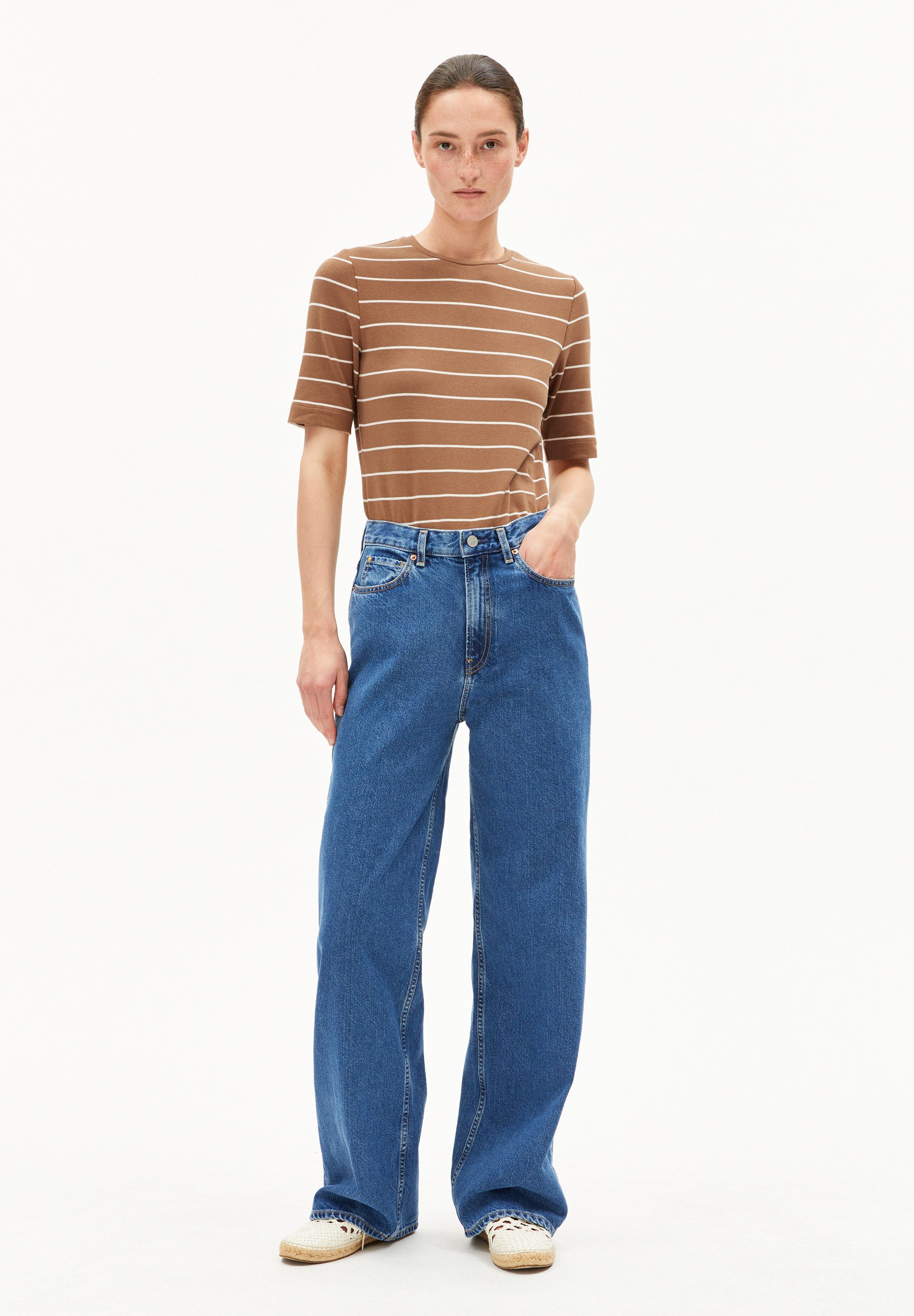 Armedangels T-Shirt JAANISARA FINE STRIPE T-Shirt aus Bio-Baumwoll Mix Slim günstig online kaufen