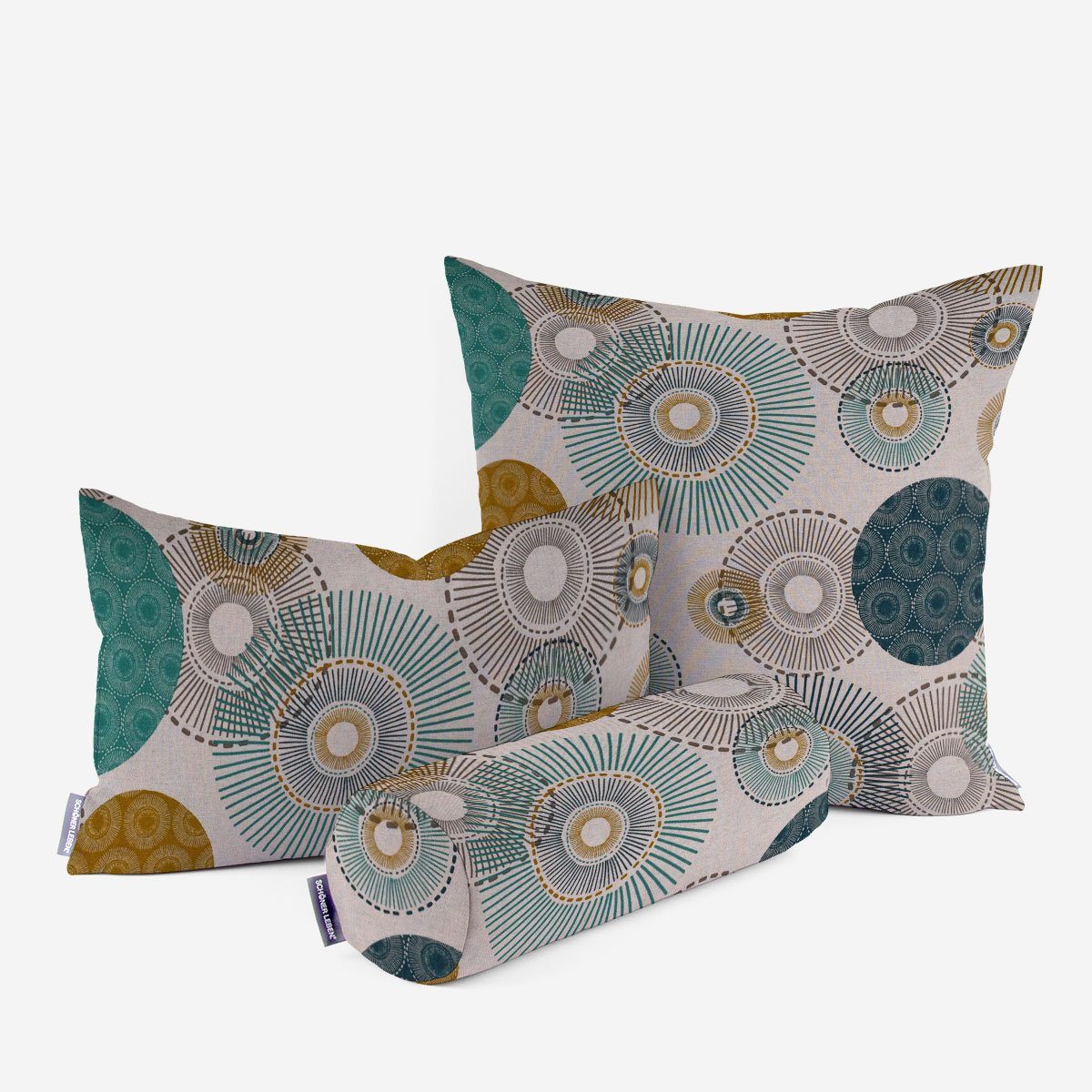 SCHÖNER LEBEN. Dekokissen SCHÖNER LEBEN. Kissenhülle Halb-Alvares Kreise Or günstig online kaufen