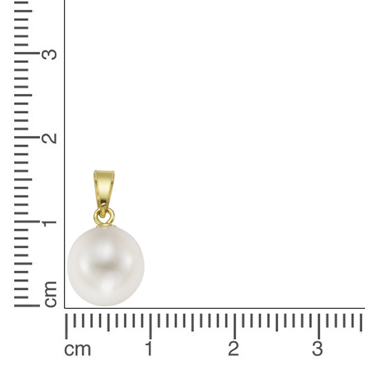 Vivance Kettenanhänger 925 Silber vergoldet Süßwasserzuchtperle weiß günstig online kaufen
