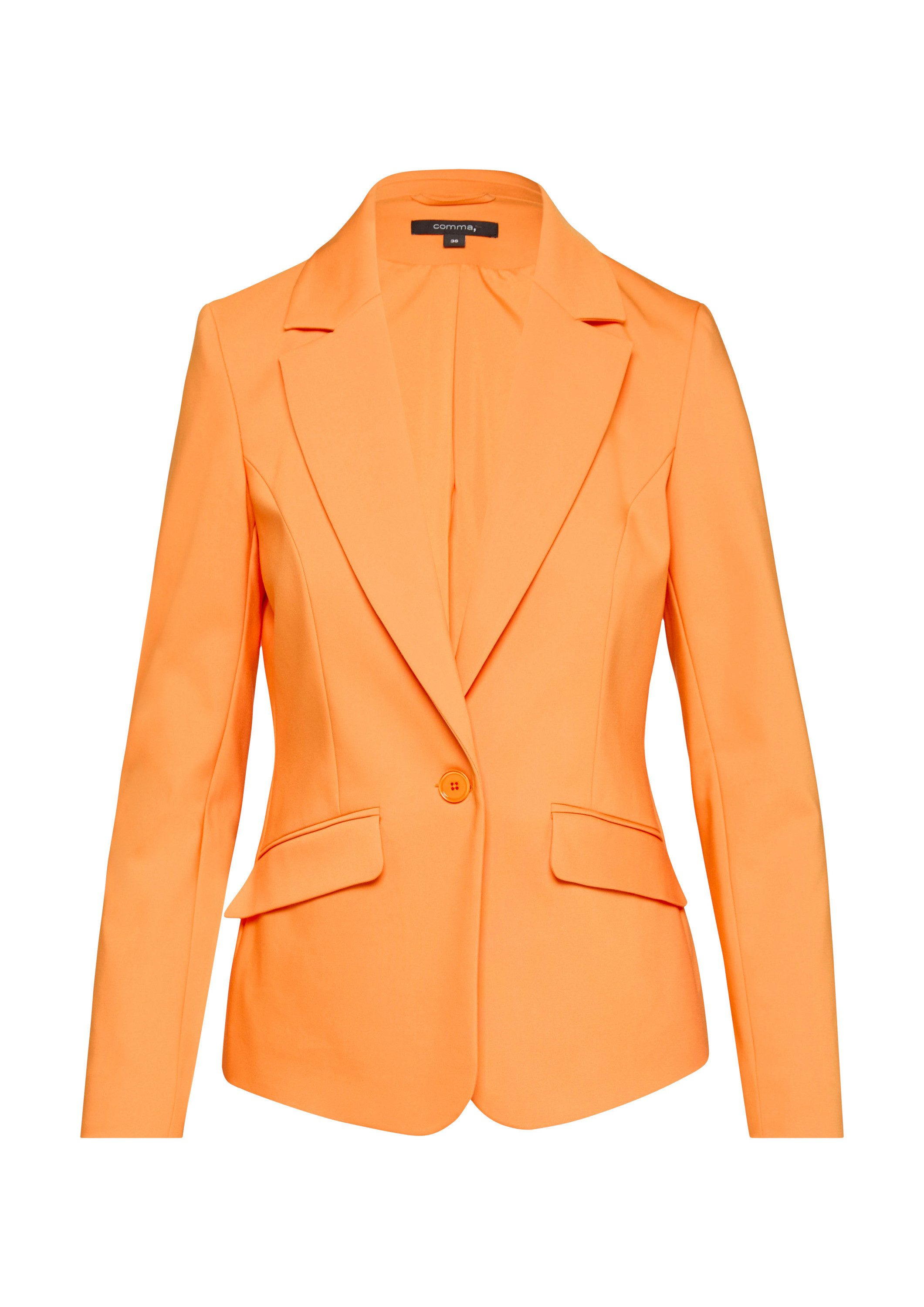 comma Jackenblazer Indoor-Blazer Blazer aus Baumwollmix
