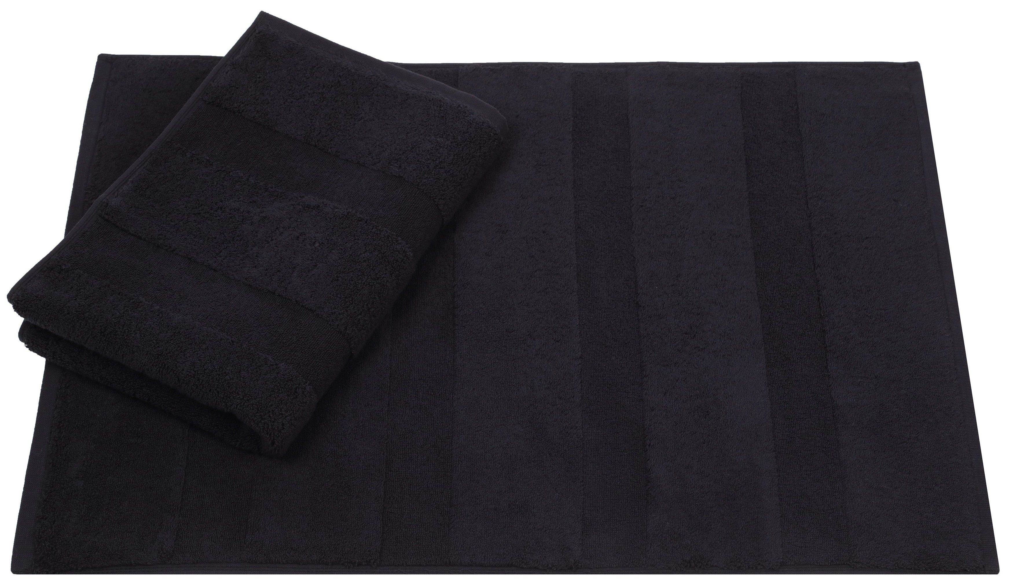 Betz Badematte 2er Set Badvorleger Deluxe Größe 50 x 68 cm, strapazierfähig, Baumwolle, rechteckig, unbeschichtet