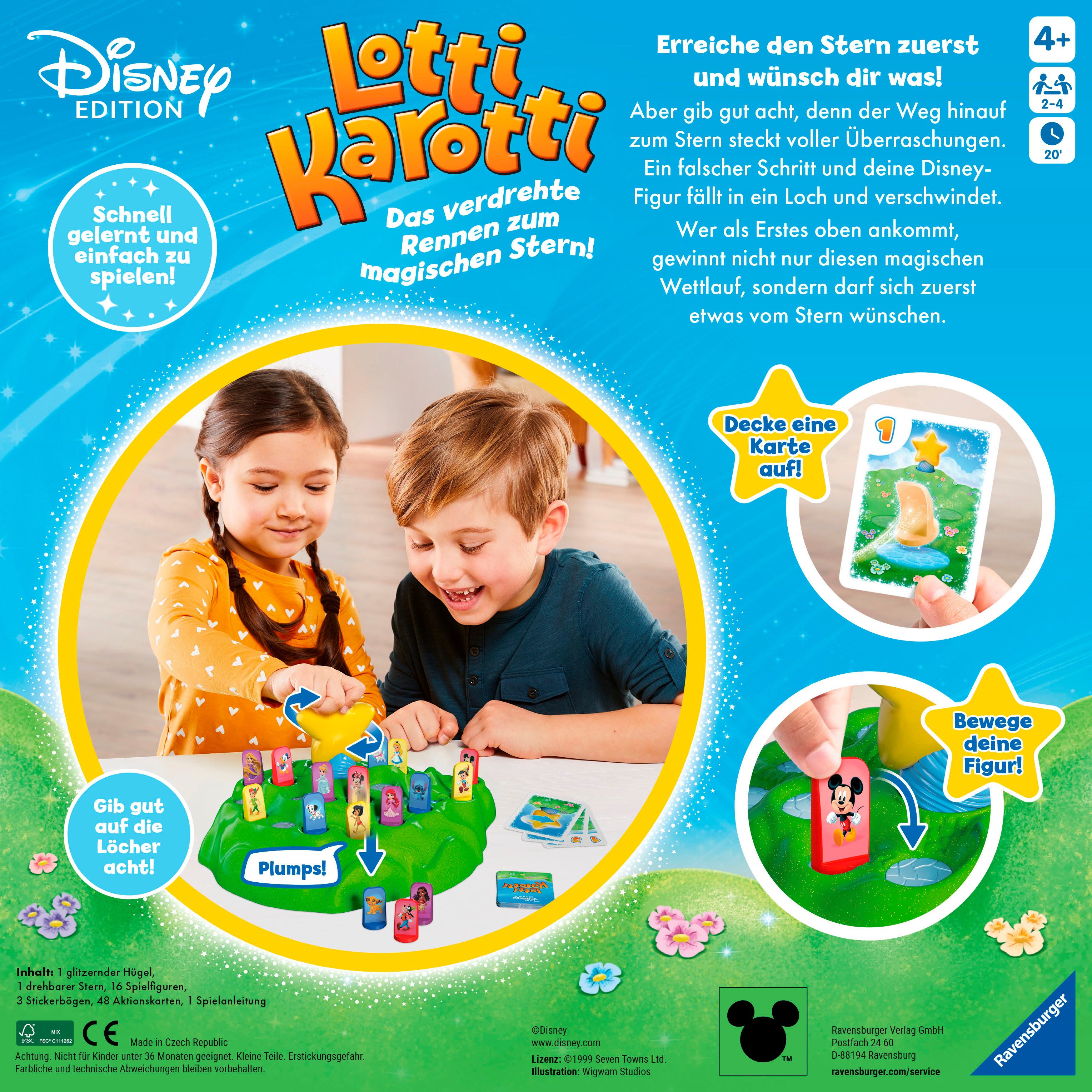 Ravensburger Spiel Lotti Karotti - Disney Edition, Kinderspiel, Made in Europe
