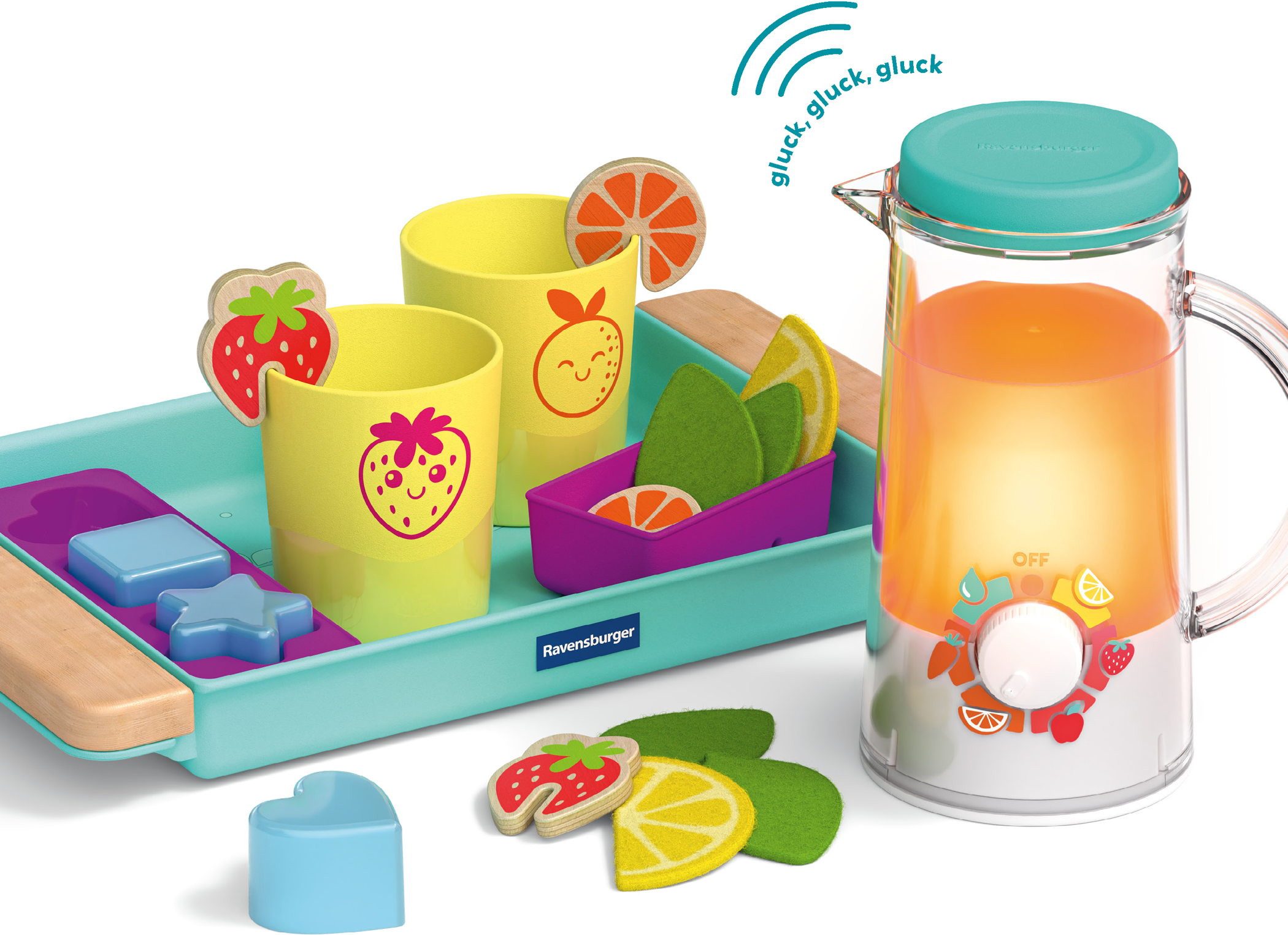 Ravensburger Spiellebensmittel Spielwelt Küche Play+ Getränke-Spiel-Set Cool Drinks 12034066